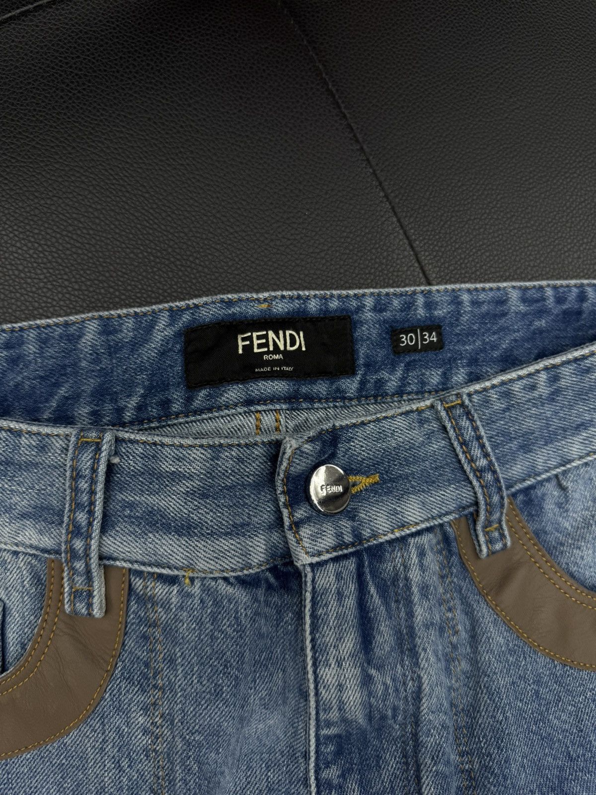 Fendi Fendi Blue Jeans Leather Size 30/34 $1500 Retail Size US 30 / EU 46 - 8 Thumbnail