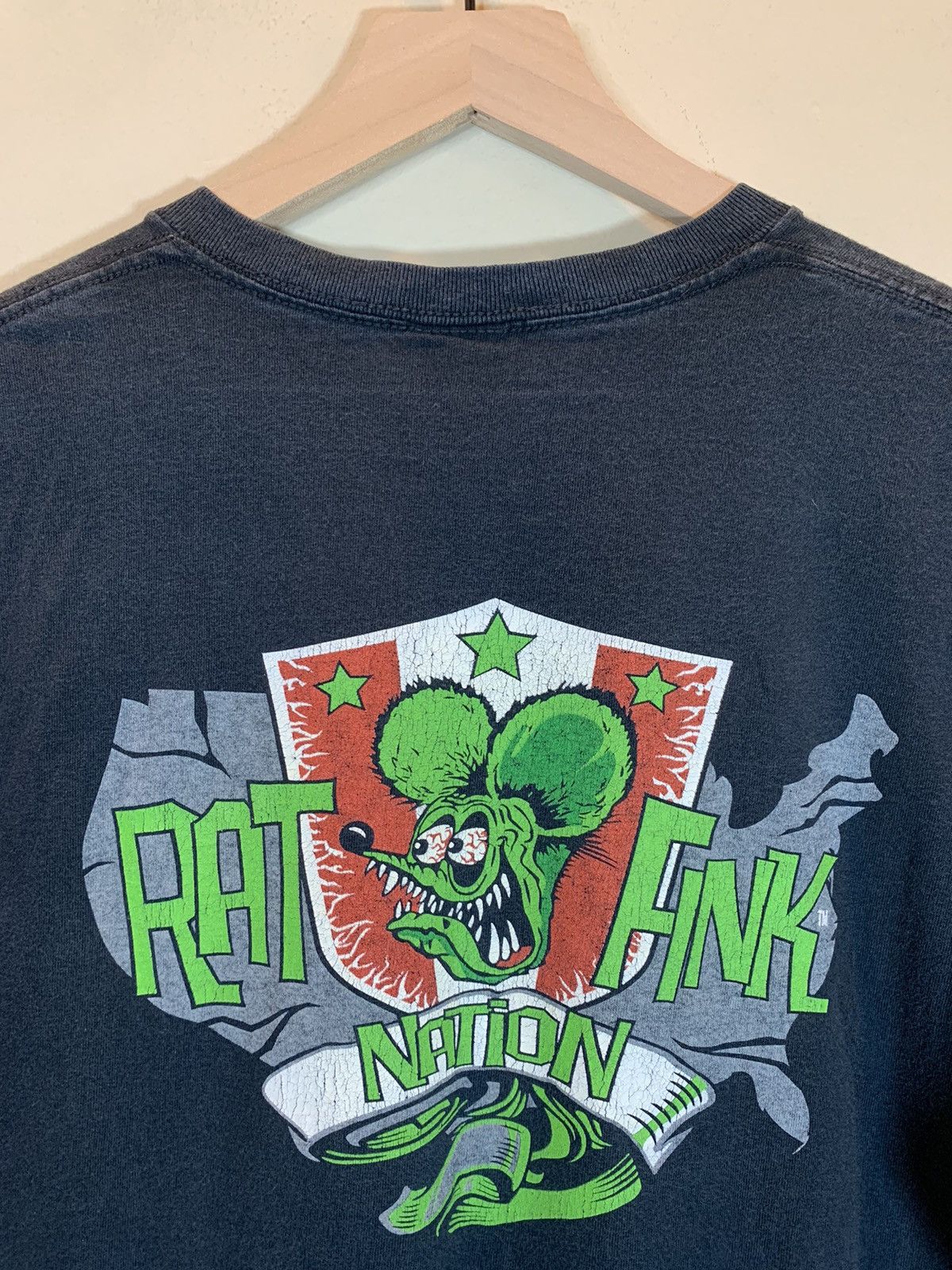 Vintage *RARE* Vintage Rat Fink Nation Ed Big Daddy Roth Art T-Shirt Size US L / EU 52-54 / 3 - 3 Thumbnail
