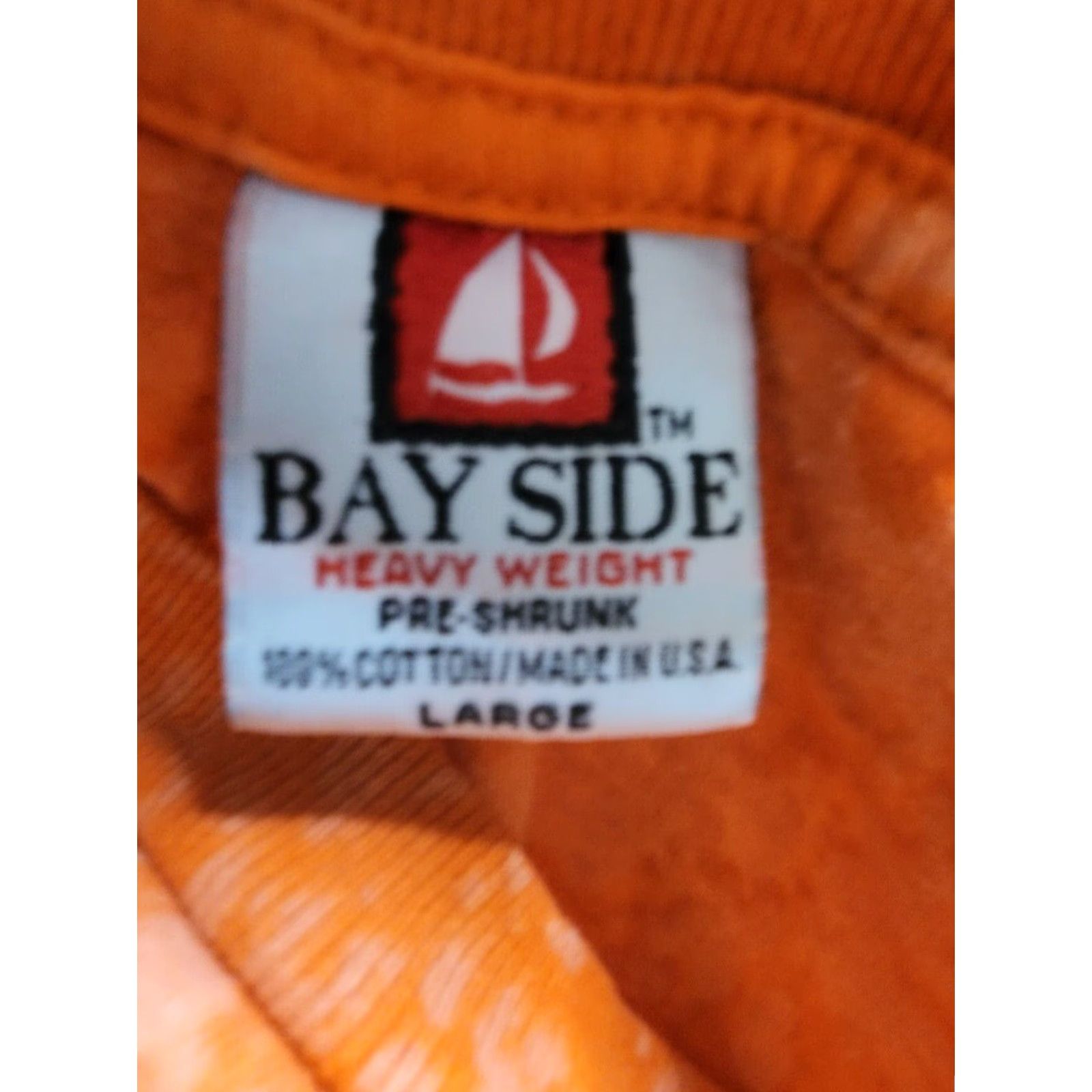 Vintage VINTAGE Bayside Lauderdale By The Sea T Shirt Mens Large Orange 90s Florida Distressed Sun Logo Size US L / EU 52-54 / 3 - 4 Thumbnail