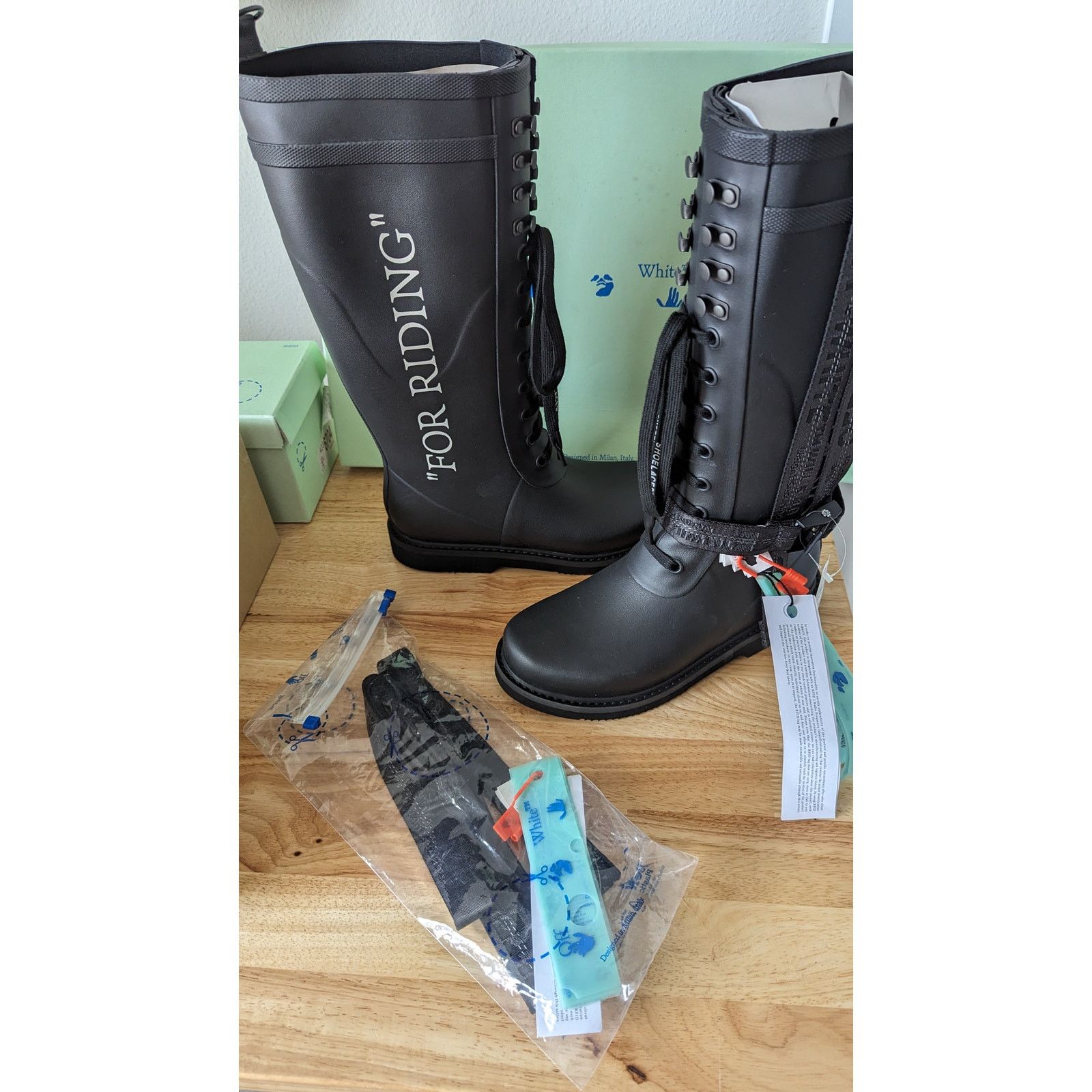 Off-White OFF-WHITE "For Riding" Rain Boots Size US 8.5 / IT 38.5 - 2 Thumbnail