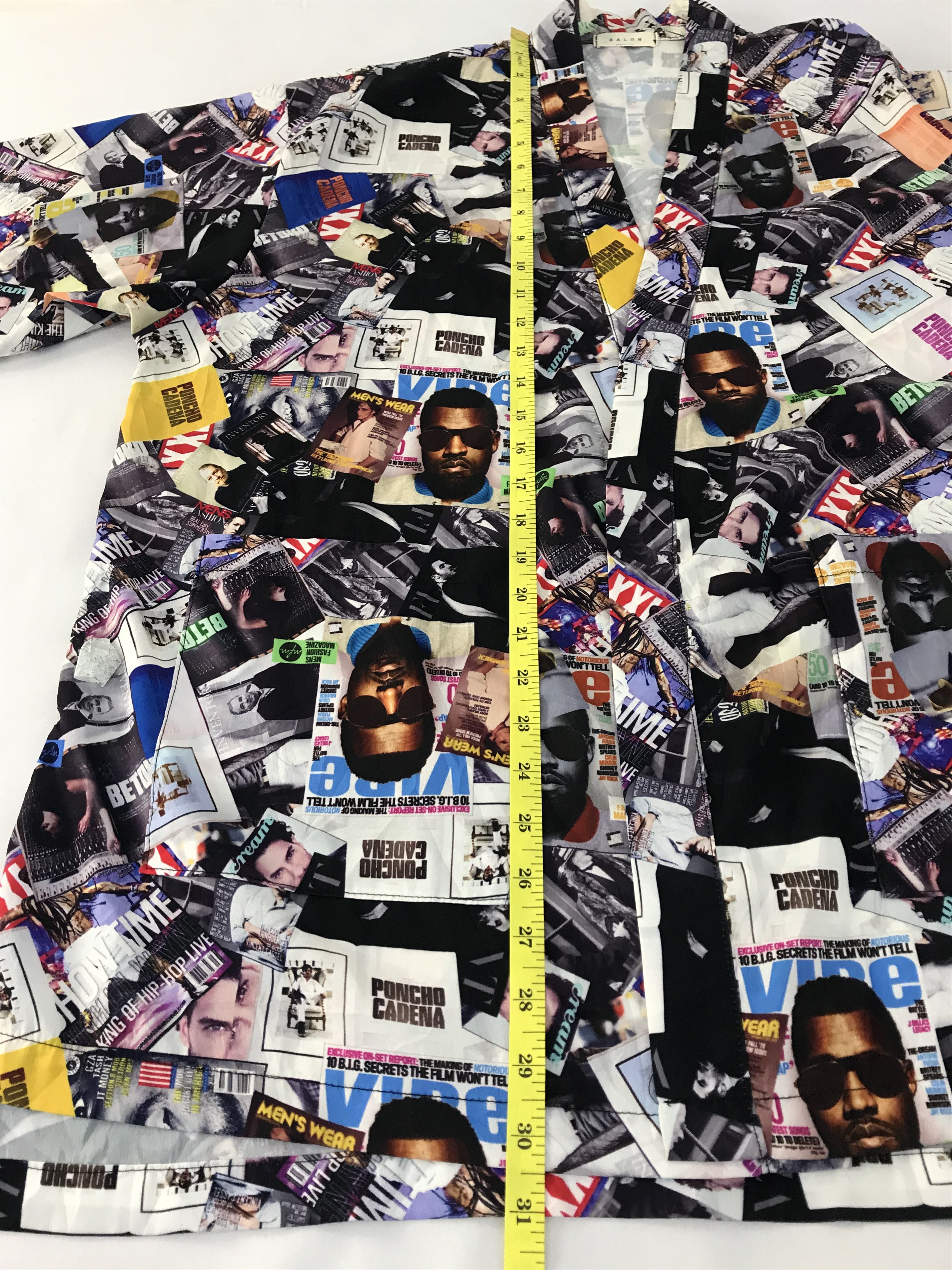 Japanese Brand Salon Kimono Jinbei Poncho Cadena All Over Kanye West Face Size US XXL / EU 58 / 5 - 8 Thumbnail