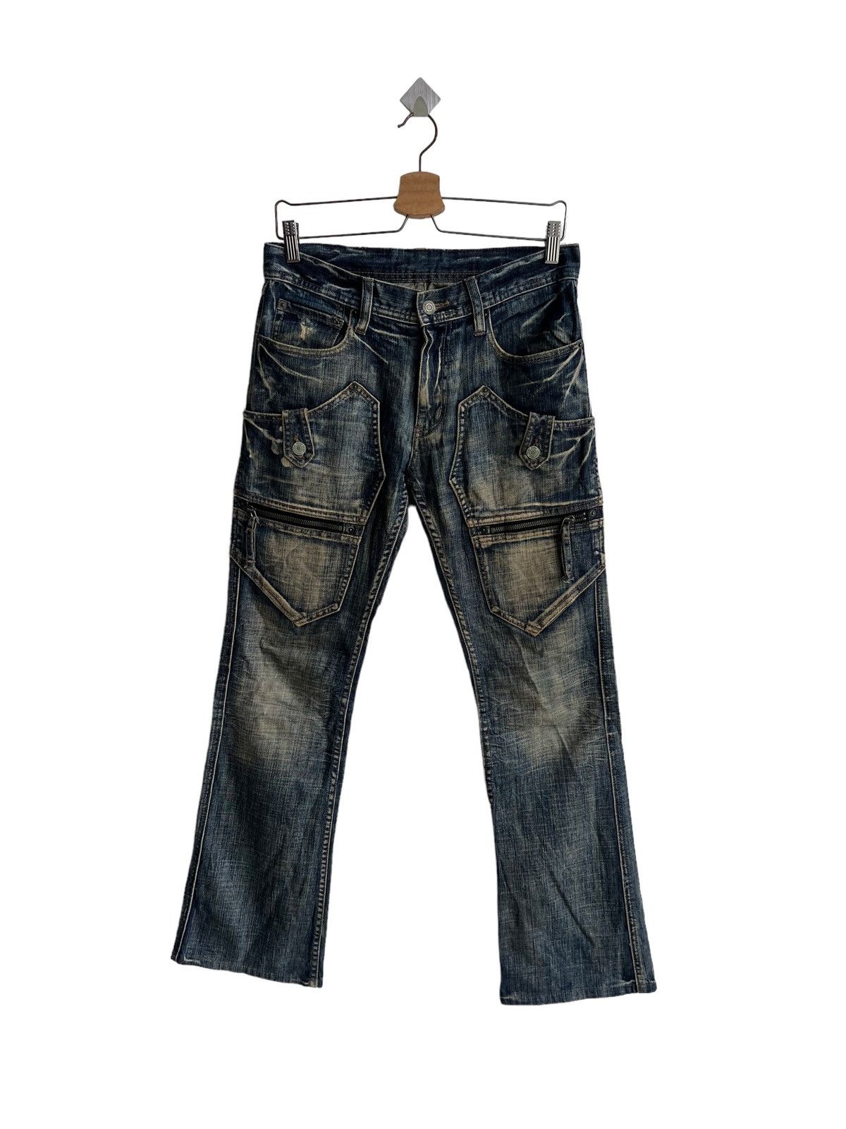 Hysteric Glamour 1990s Edge Rupert 🇯🇵 Gun Pockets Flared Denim Size US 32 / EU 48 - 3 Thumbnail