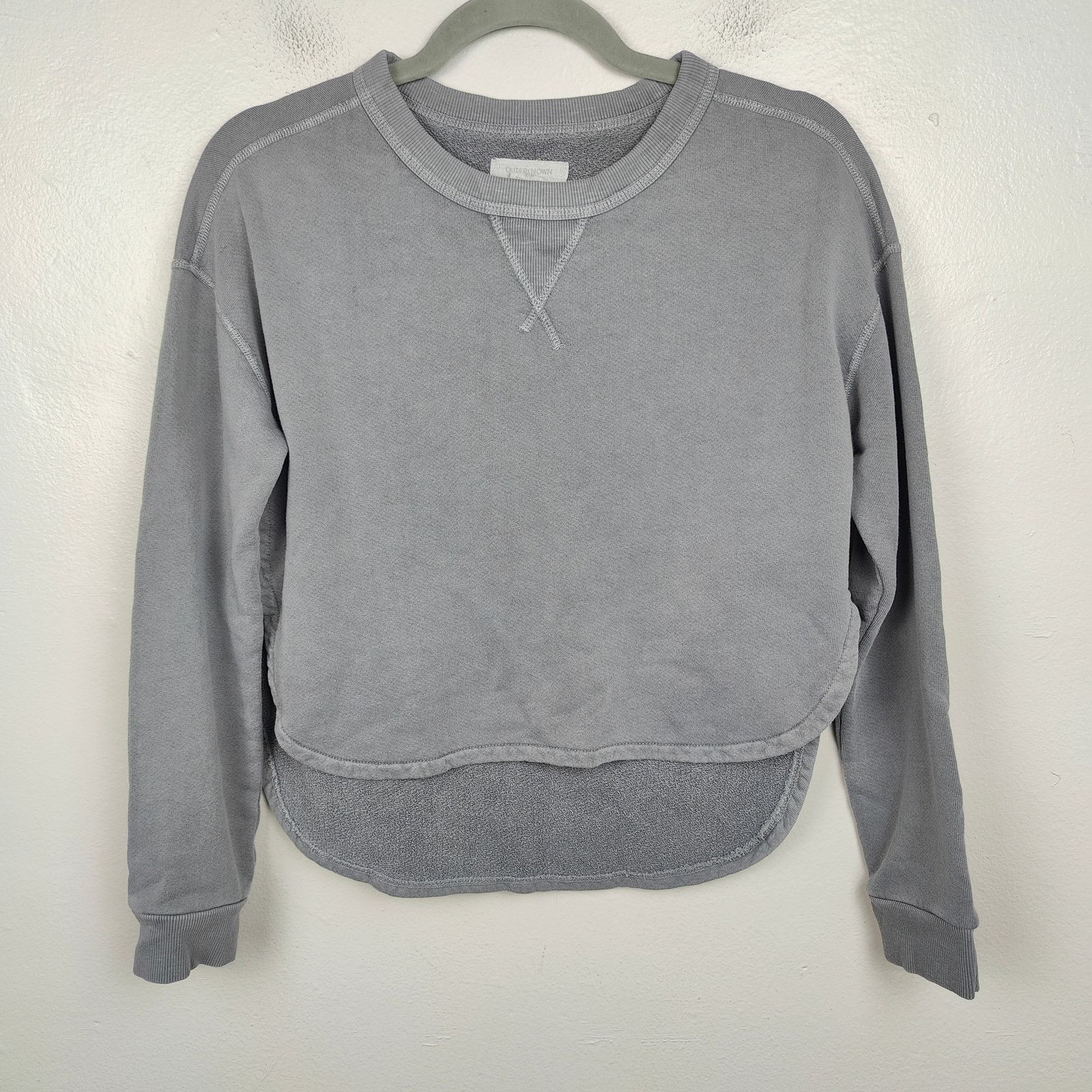 Outerknown Outerknown Solstice Cutaway Crew Sweatshirt Women Small Gray Size S / US 4 / IT 40 - 1 Thumbnail