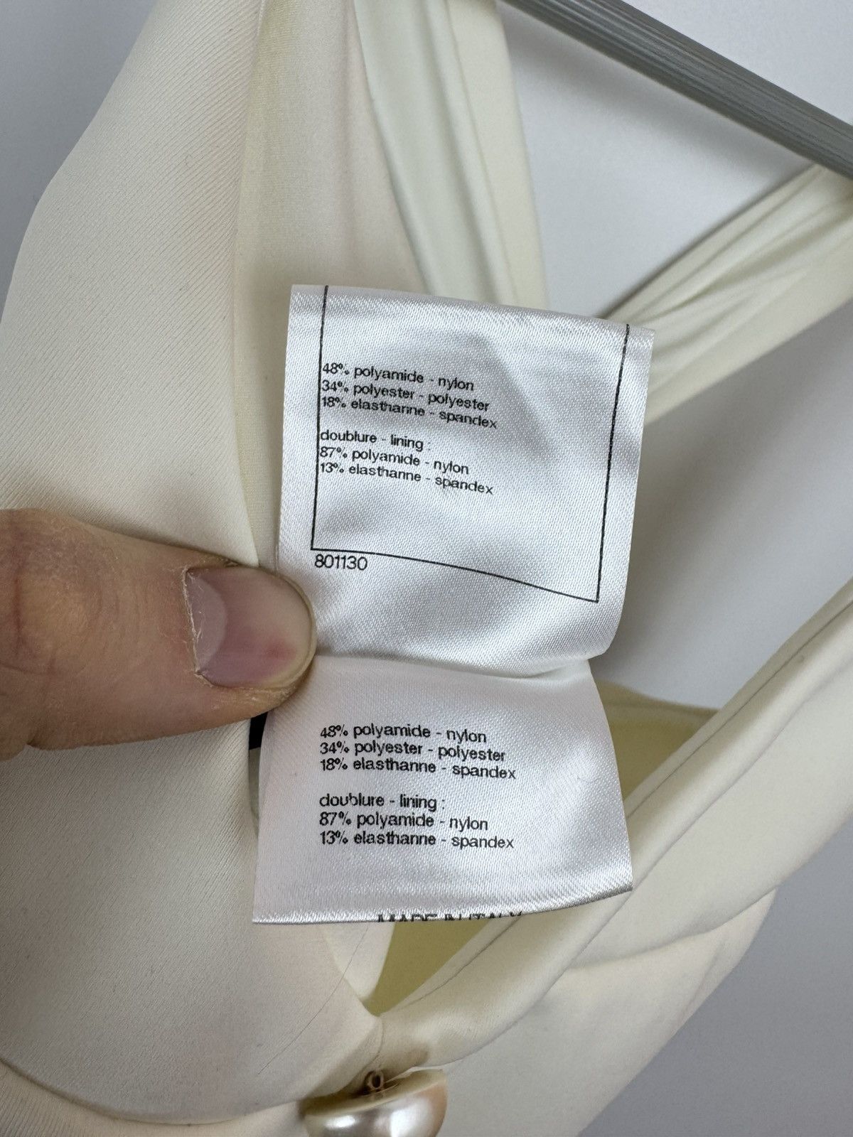 Chanel CHANEL 1 piece swimsuit White Swim Suit Rare Limited Size 28" / US 6 / IT 42 - 9 Thumbnail