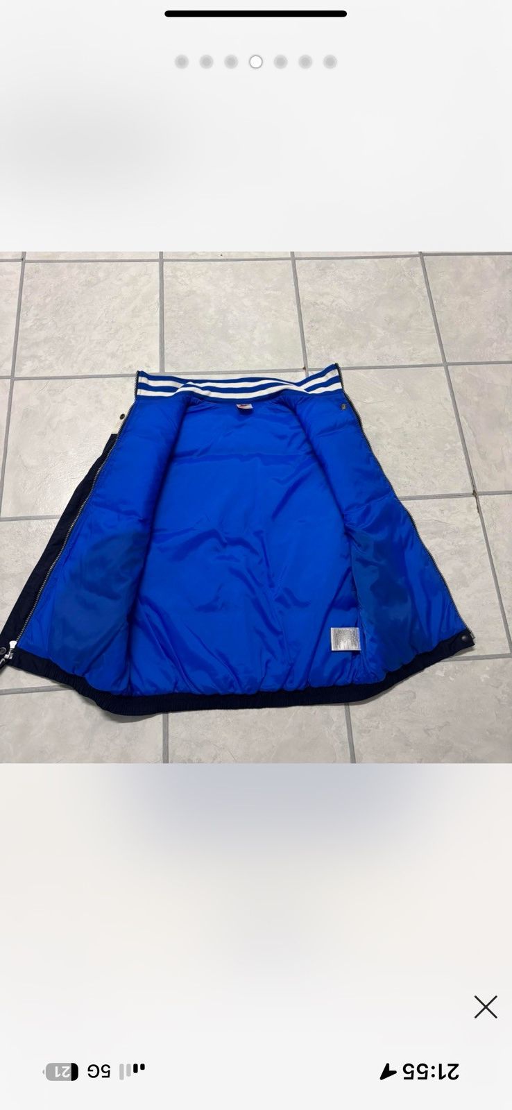 Nike Mens y2k blue and white full zip nike puffer vest mens M Size US M / EU 48-50 / 2 - 4 Thumbnail