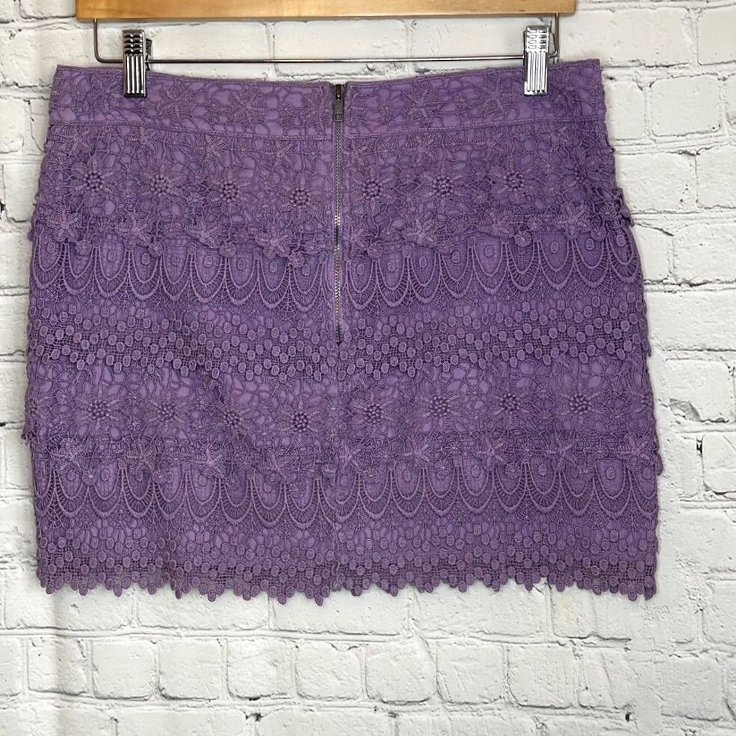 Vintage VINTAGE American Eagle Skirt Women Purple Lace Mini 6 New with tags Size 28" / US 6 / IT 42 - 3 Thumbnail