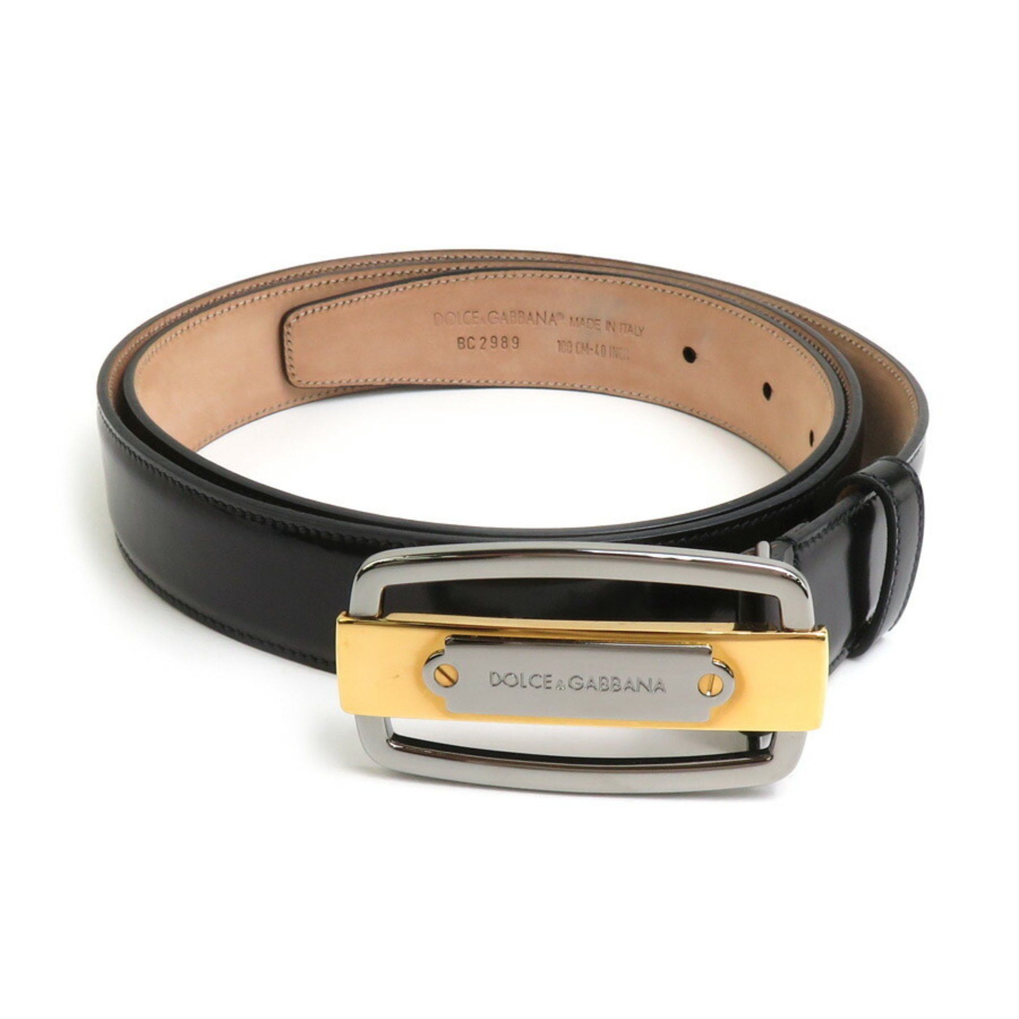 Dolce & Gabbana Dolce & Gabbana DOLCE&GABBANA Belt Leather Black Men's h30727k Size ONE SIZE - 1 Thumbnail