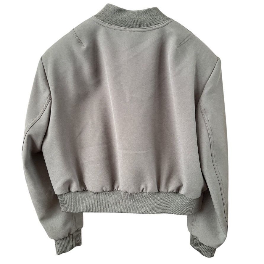 Mango MANGO Khaki Bomber Jacket with Shoulder Pads, L Size L / US 10 / IT 46 - 5 Thumbnail
