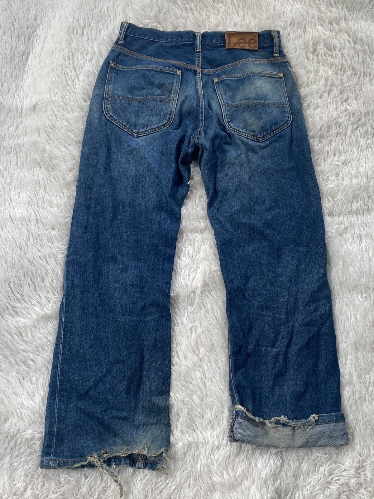 Lee 🔥Vintage🔥Lee Cowboy Selvedge Buttoned distressed Size US 30 / EU 46 - 5 Thumbnail