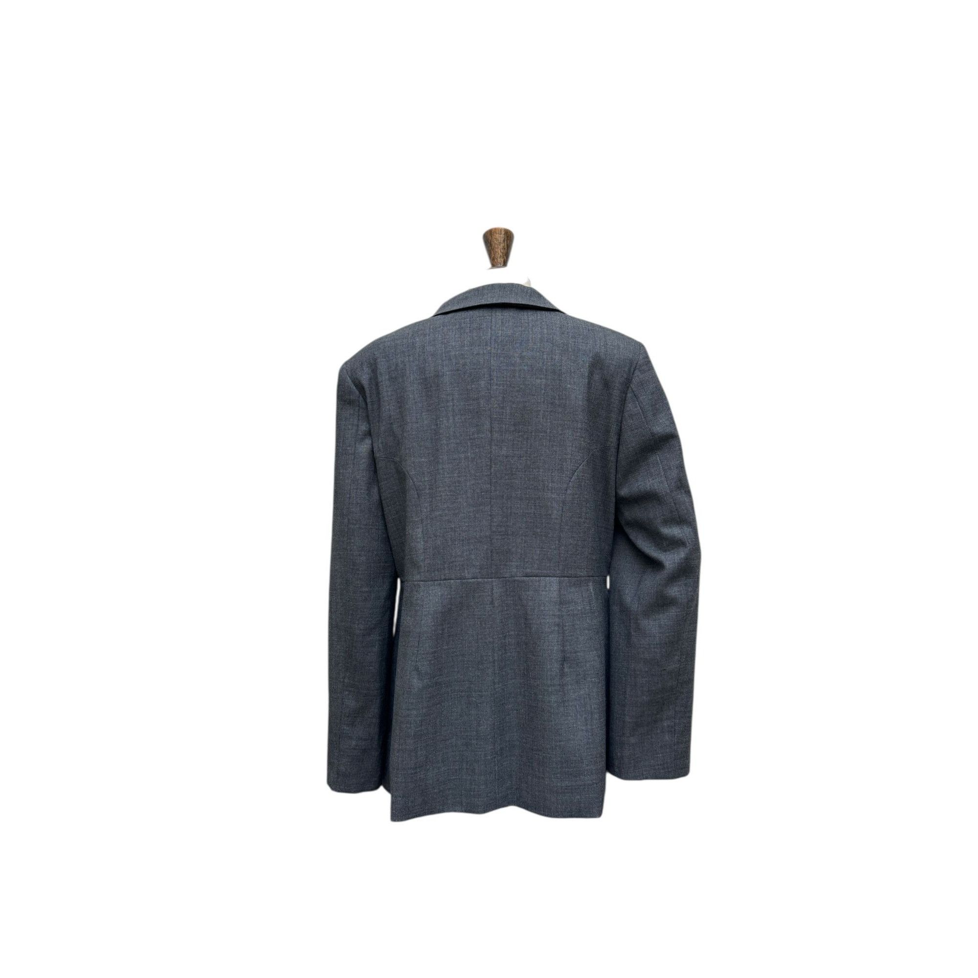 Jil Sander Grey Wool Blazer Jacket Size M / US 6-8 / IT 42-44 - 4 Thumbnail