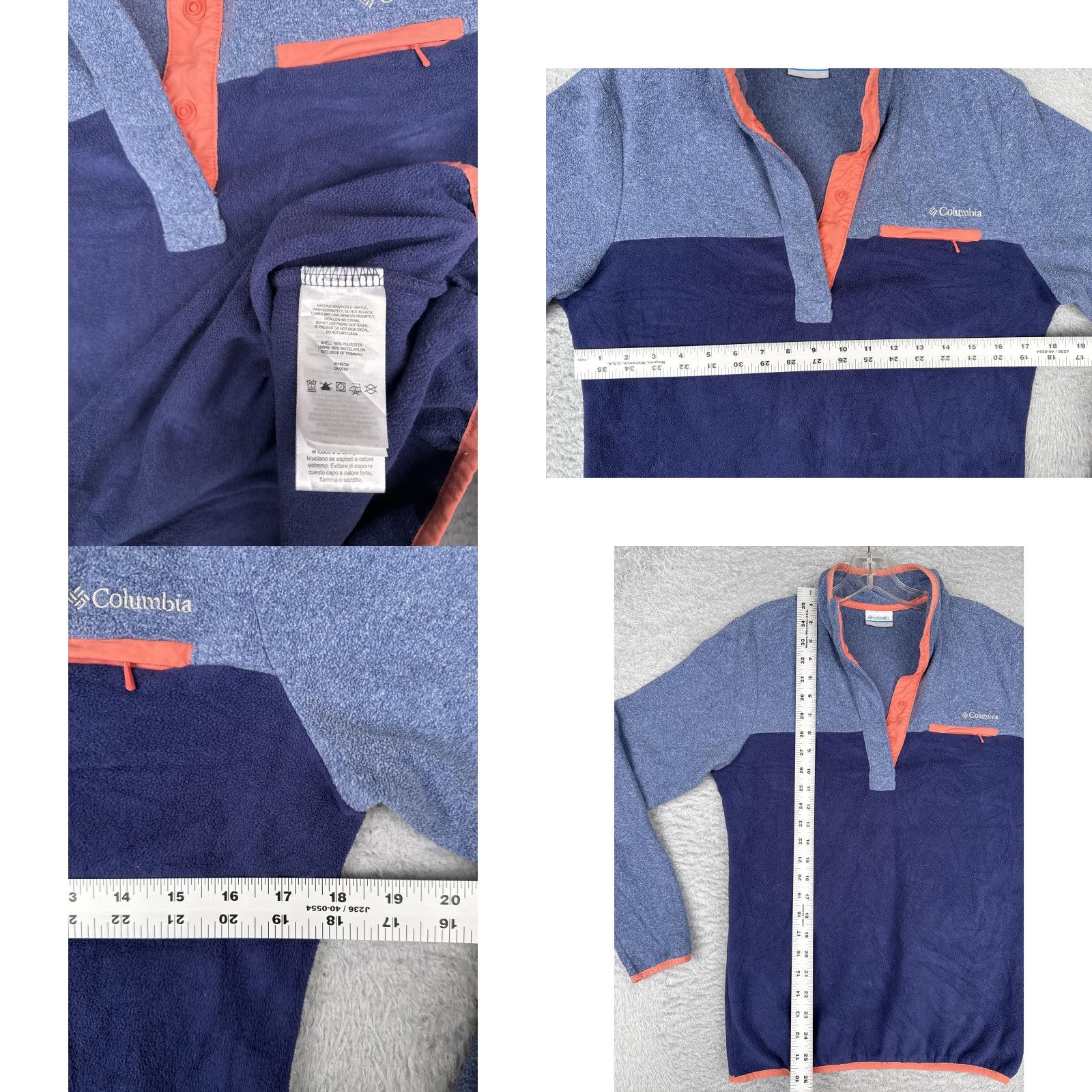 Vintage Columbia Sweater Womens Small Blue Coral Fleece Snap Pullover Outdoor Hiking Size S / US 4 / IT 40 - 8 Thumbnail