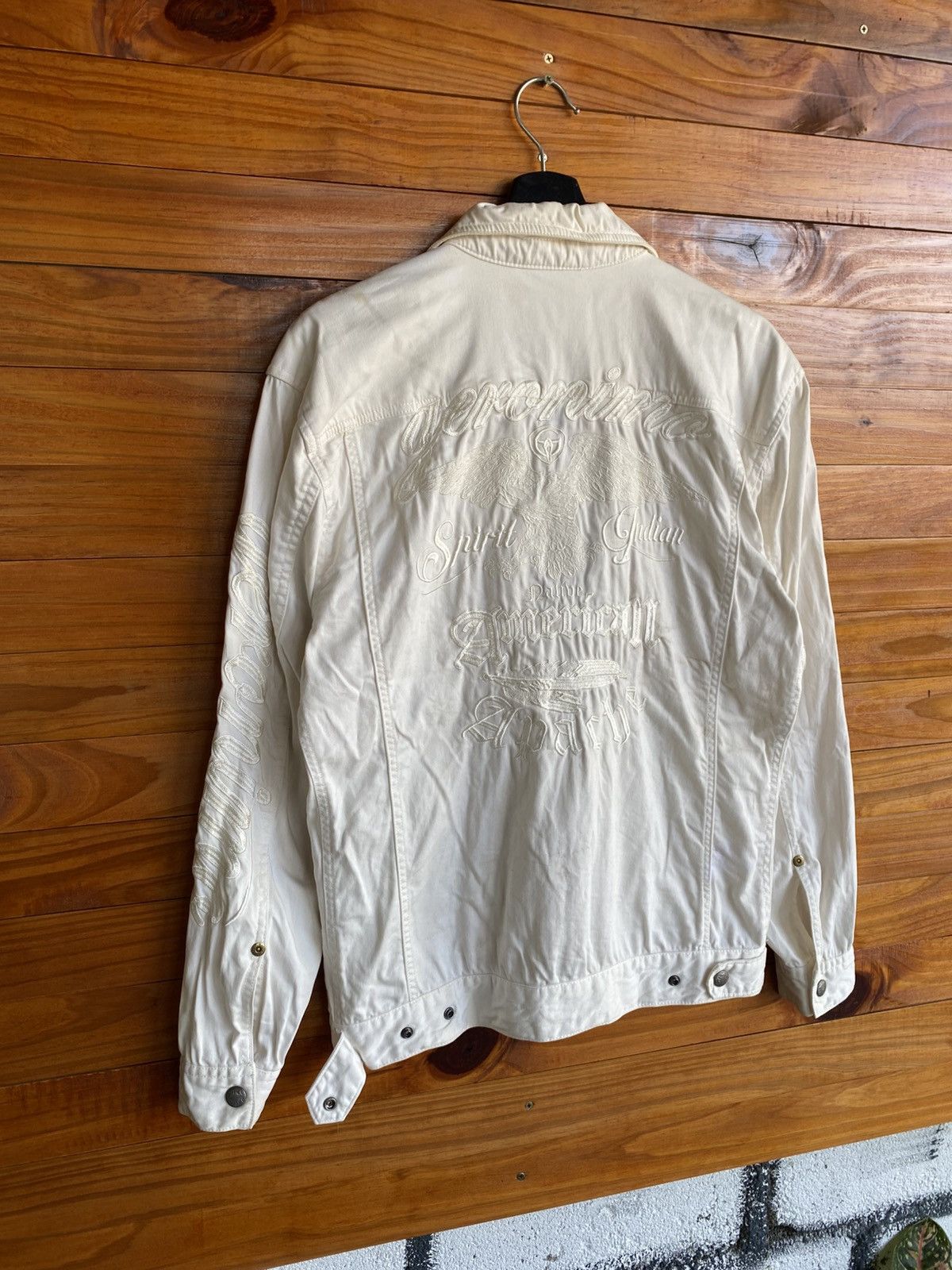 Japanese Brand Vintage Geronimo Chief U.S.A. White Embroidered Jacket Nativ Size US S / EU 44-46 / 1 - 12 Thumbnail