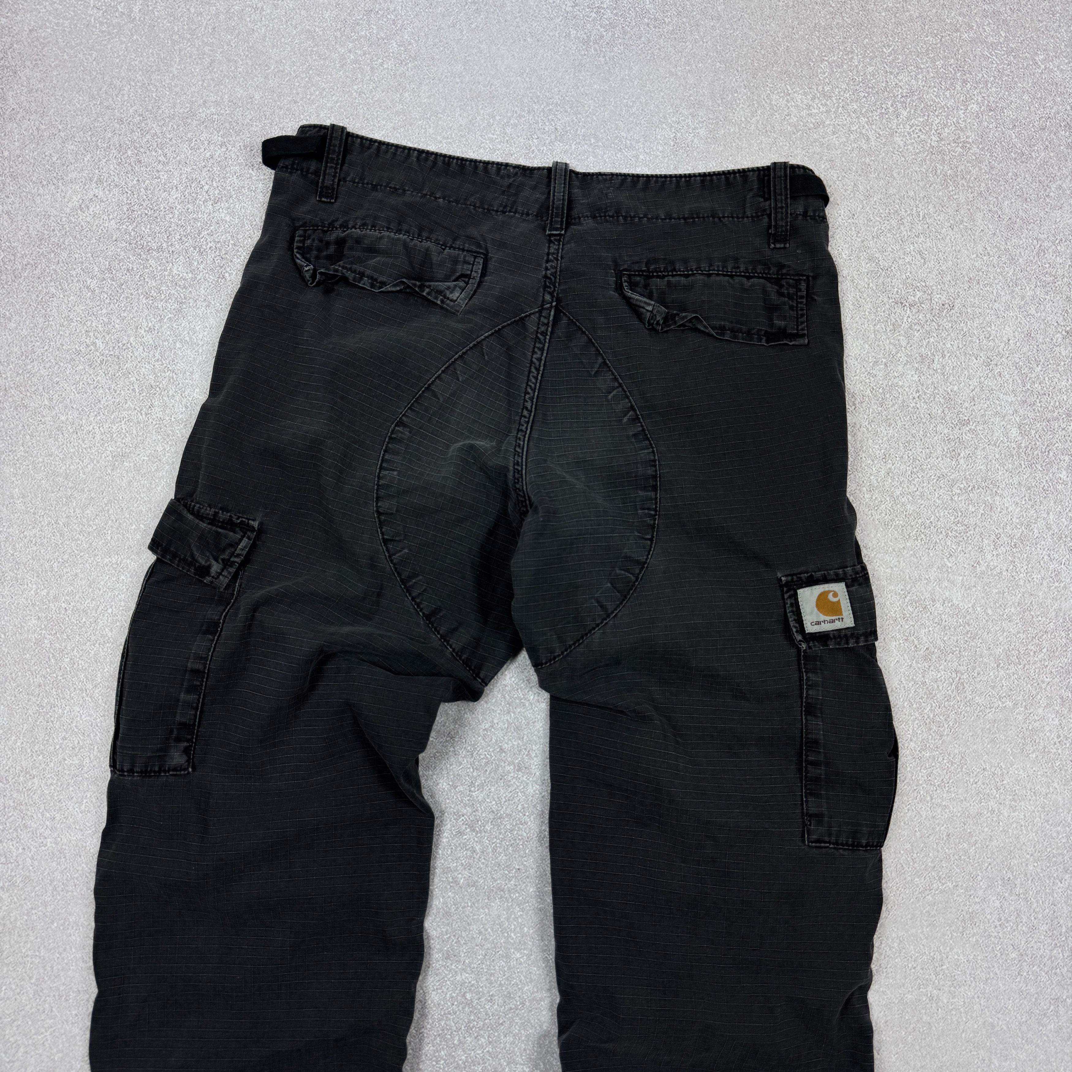 Carhartt Men`s CARHARTT Aviation Black Distressed Cargo Pants Size 29 Size US 29 - 7 Thumbnail