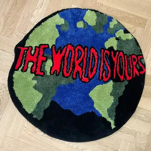 Designer Handmade Round Earth Tufted Home Decoration Carpet Rug Size ONE SIZE - 1 Thumbnail