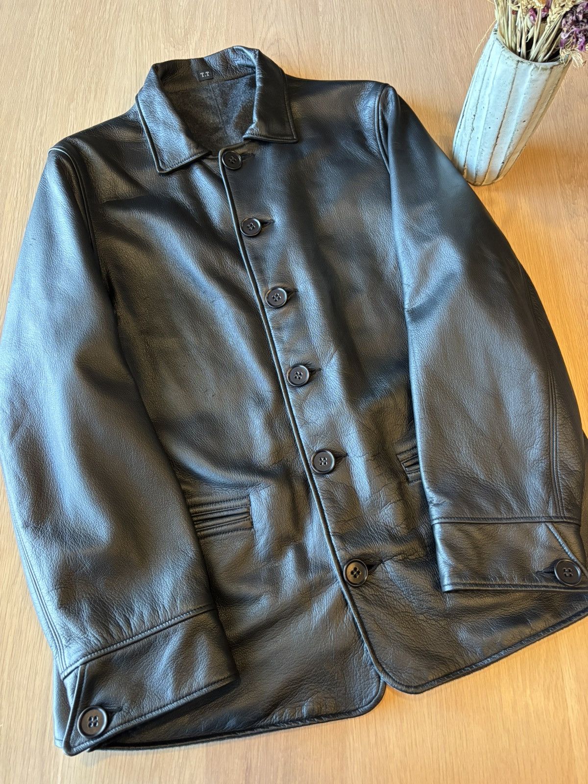 Taiga Takahashi Taiga Takahashi Lot.801 Leather Jacket Deerskin Size 40 Size US M / EU 48-50 / 2 - 1 Thumbnail