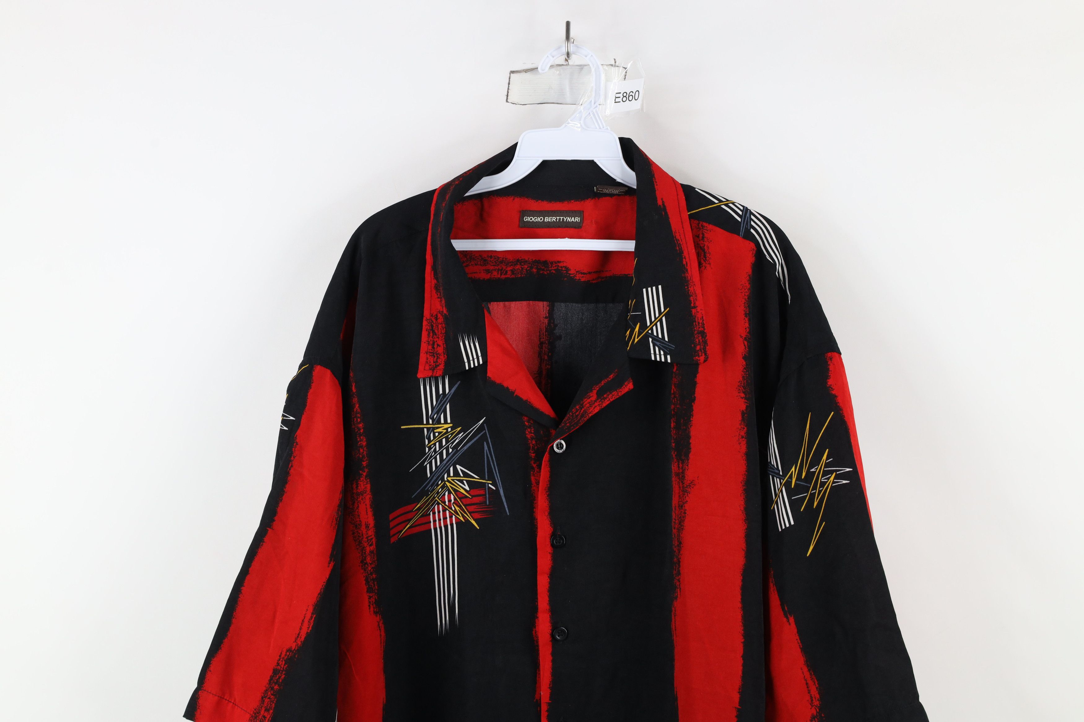 Vintage Vintage 90s Y2K Streetwear Geometric Bowling Button Shirt Size US XXL / EU 58 / 5 - 2 Thumbnail