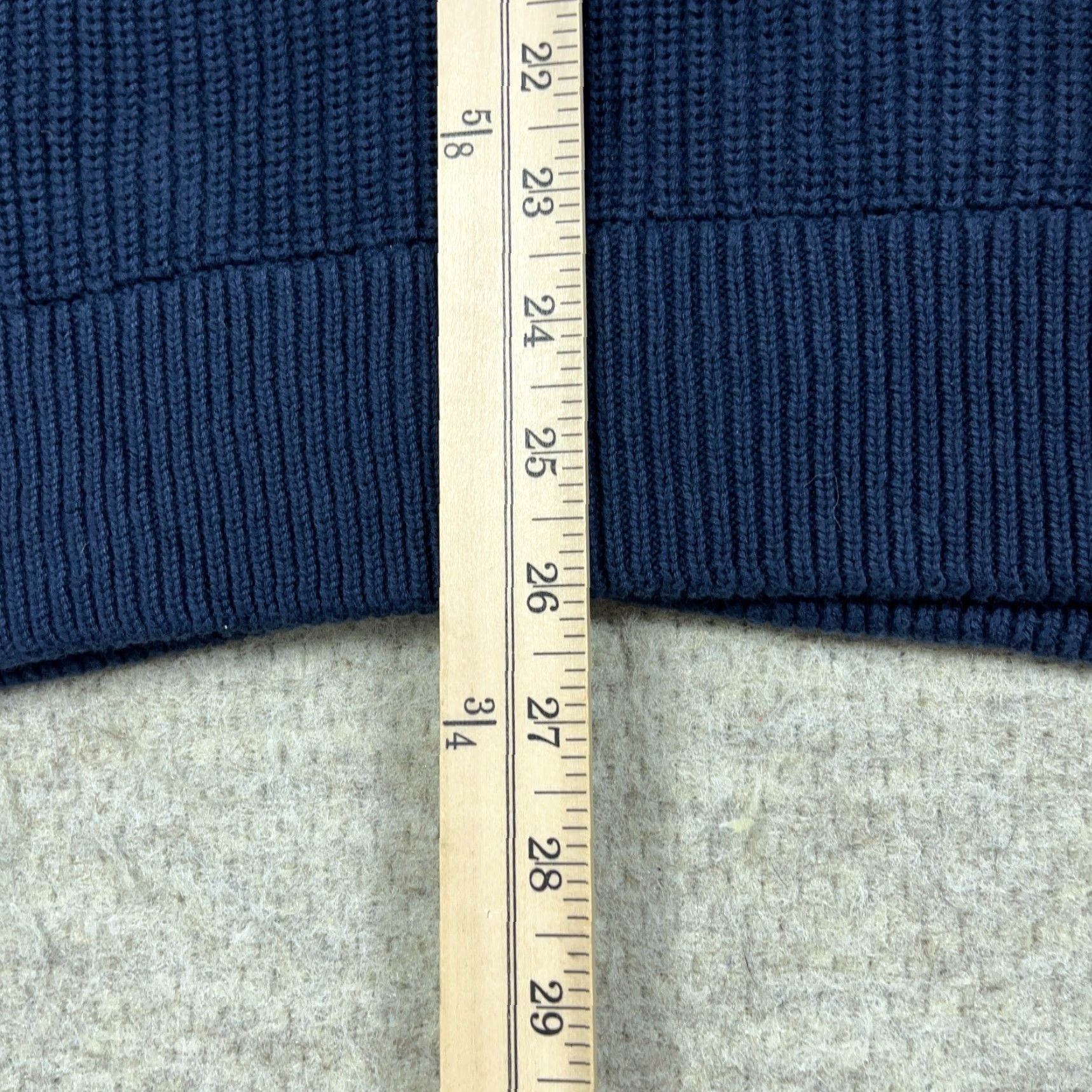 J.Crew J.CREW Cardigan Sweater Men L Navy Blue Shawl Neck Heavy Chunky Fishermen Size US L / EU 52-54 / 3 - 6 Thumbnail