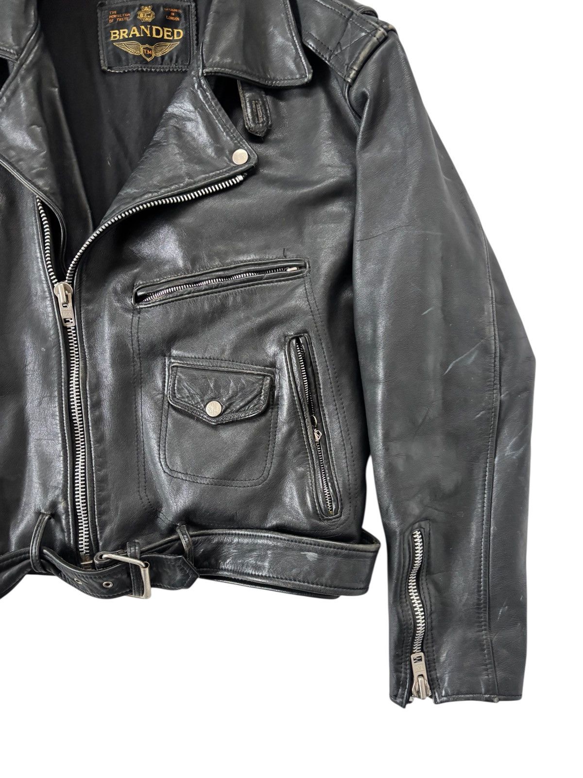 Vintage Vintage Biker Leather Jacket Size US M / EU 48-50 / 2 - 6 Thumbnail
