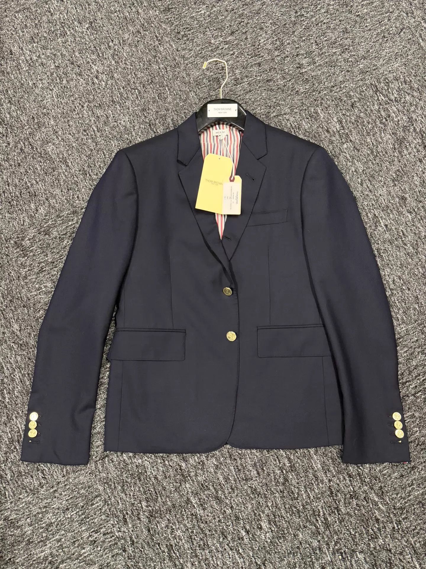 Thom Browne Thom Browne Classic Slim Fit Navy Gold Button Suit Size 2 Size US M / EU 48-50 / 2 - 3 Thumbnail