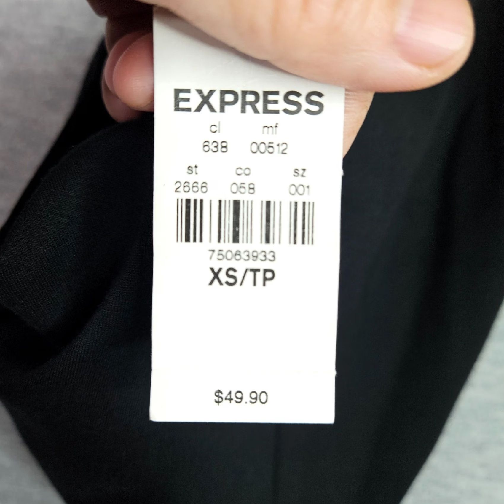 Express Express Women's XS Cropped Zipper Back Top Nylon Polyester Rayon Spandex Blouse Sleeveless Black Cropped Shirt Active Small XS Size XS / US 0-2 / IT 36-38 - 5 Thumbnail