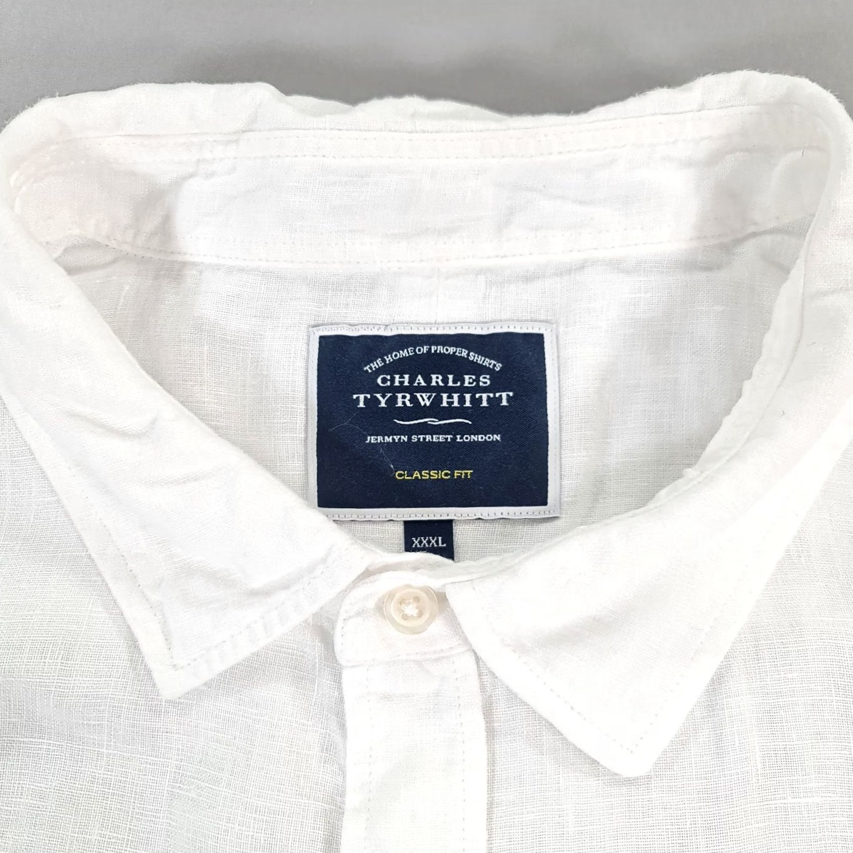 Charles Tyrwhitt Charles Tyrwhitt Mens Shirt White 3XL Classic Fit 100% Linen Button-Up Long Sleeve Collared Shirt Womens? Size US XXL / EU 58 / 5 - 3 Thumbnail