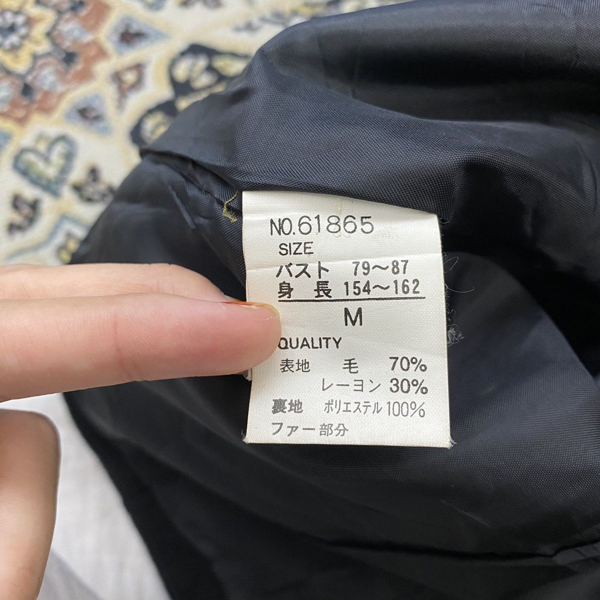 Japanese Brand MARIONI Japanese Brand Fur Collar Inside Plain Black Coat Size US M / EU 48-50 / 2 - 4 Thumbnail