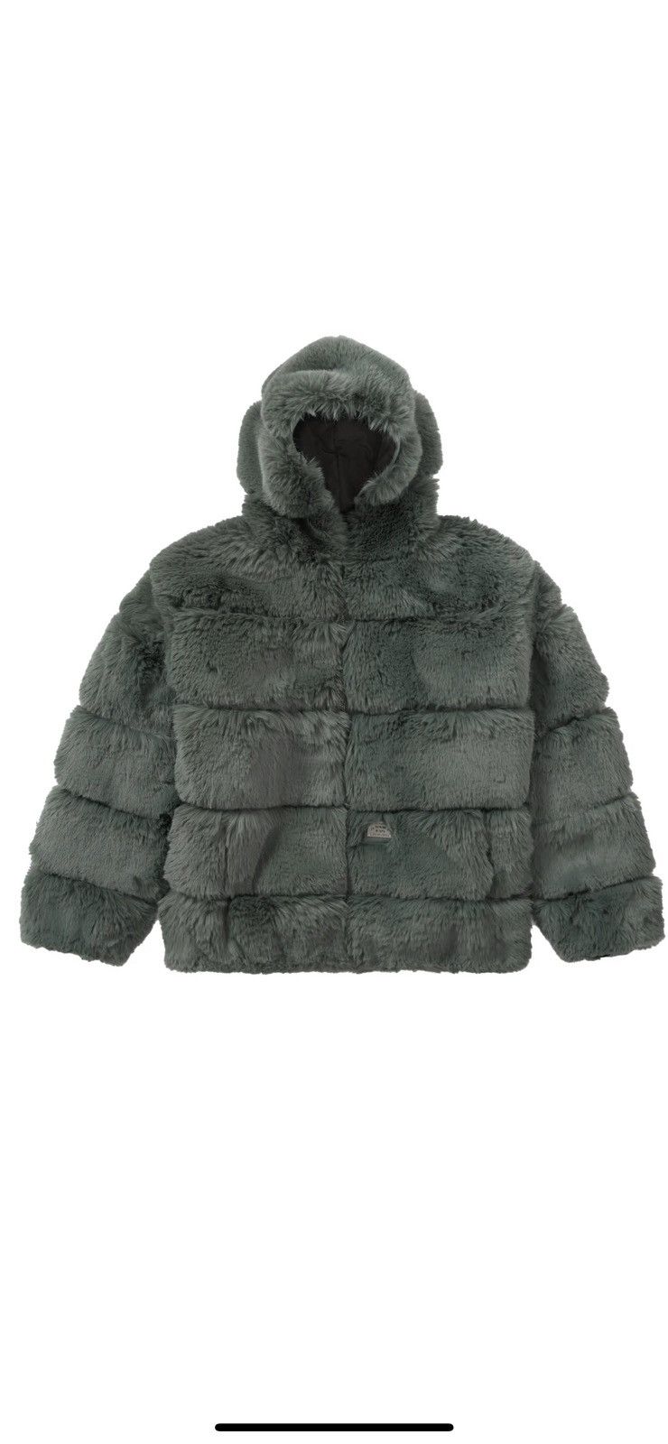 image of Supreme Wtaps Faux Fur Hooded Jacket in Miltary Green, Men's (Size Medium)
