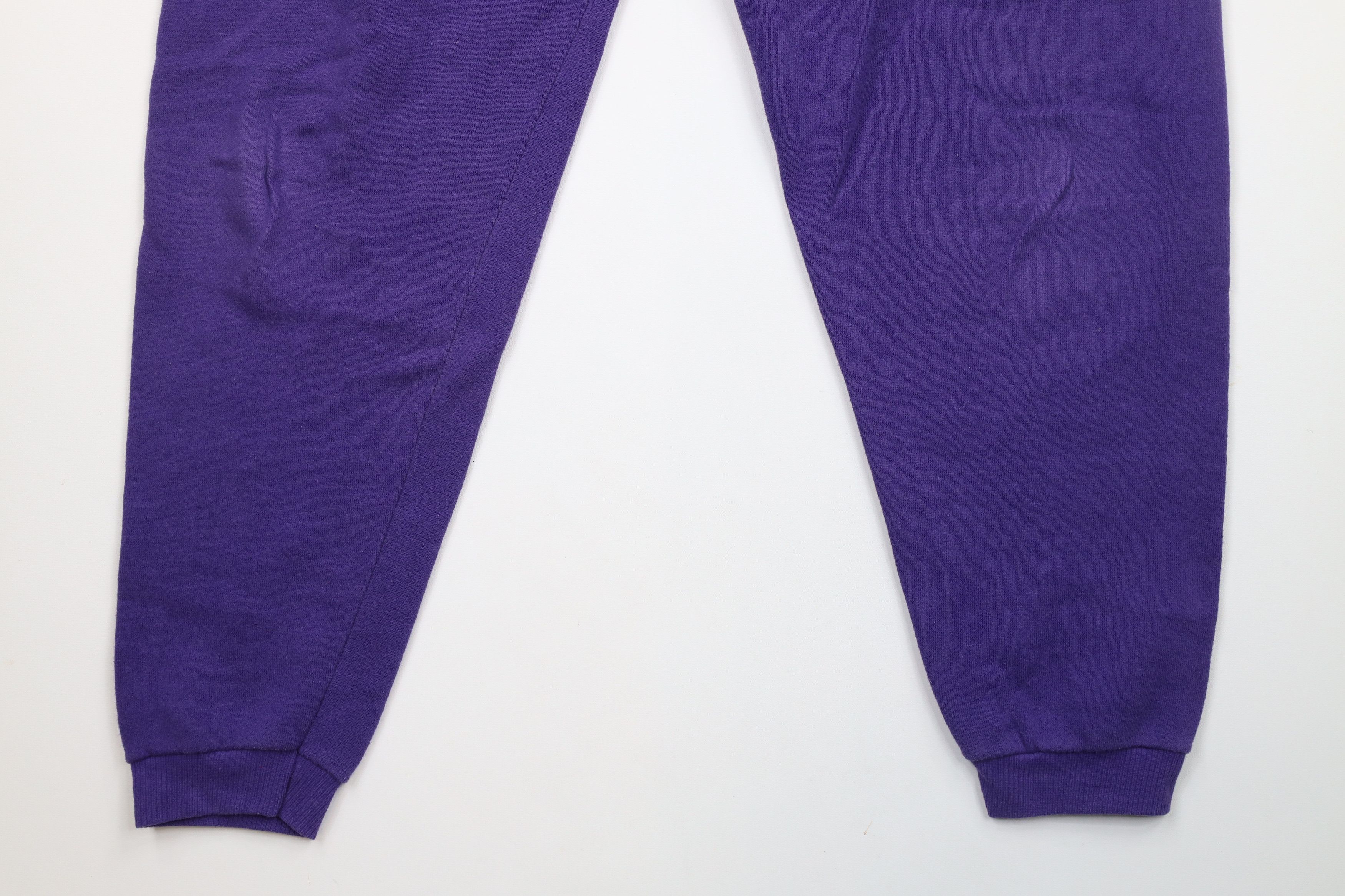 Vintage Vintage 90s Streetwear Blank Sweatpants Joggers Purple USA Size 28" / US 6 / IT 42 - 4 Thumbnail
