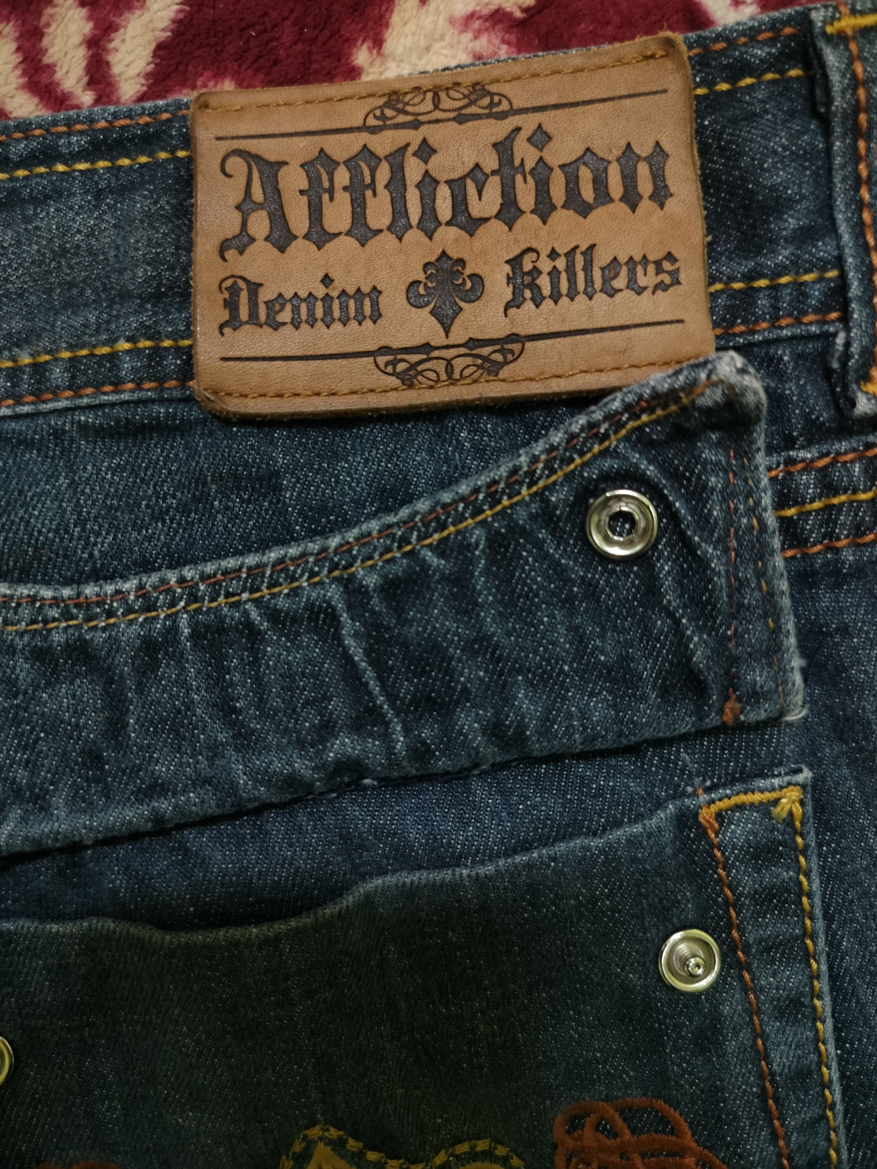 Affliction Y2K Affliction Embroidery Jeans Size US 41 - 4 Thumbnail