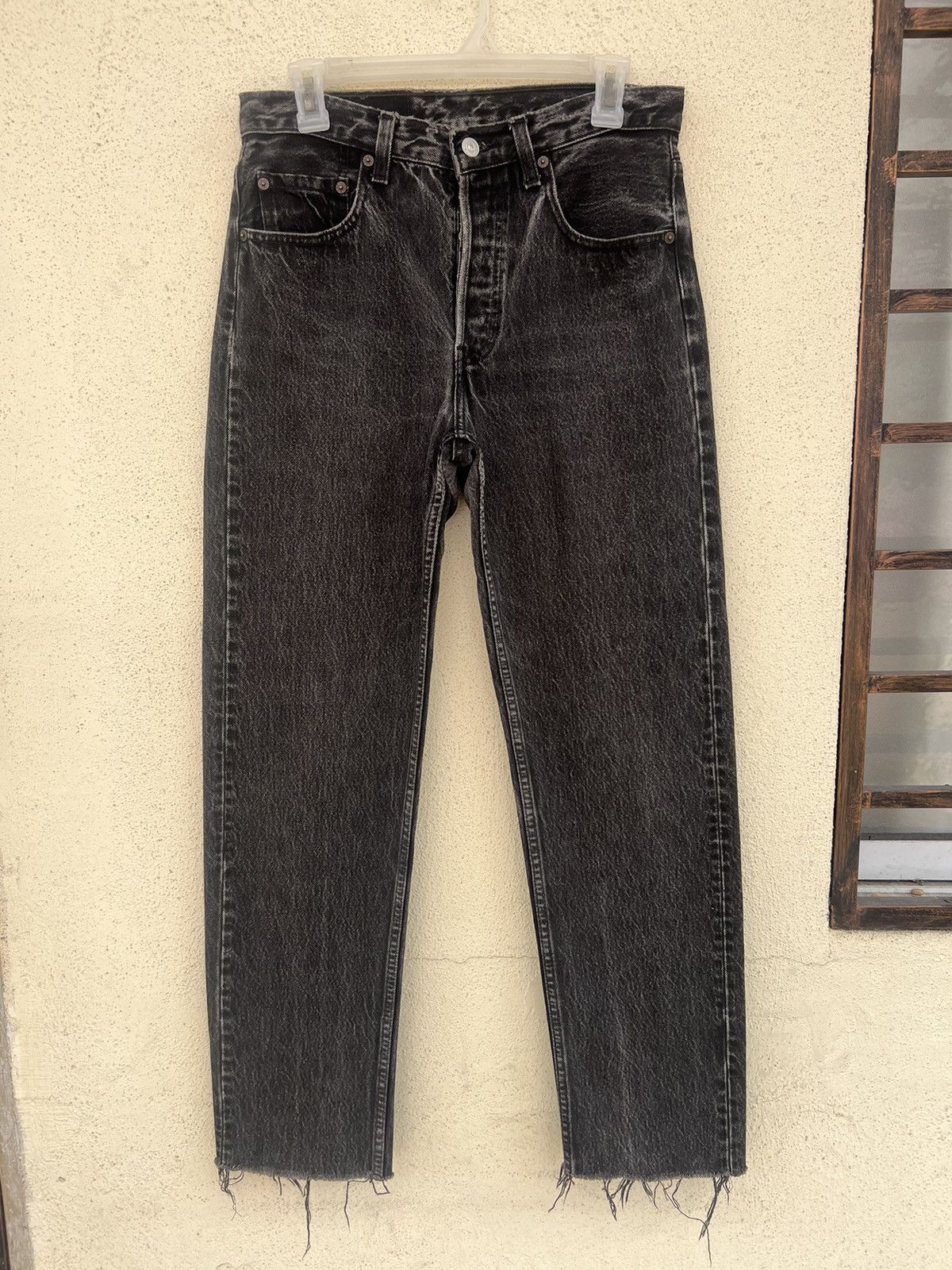 Levi's Vintage 1995 Levi’s 501 Faded Black Denim Jeans Size US 30 / EU 46 - 6 Thumbnail