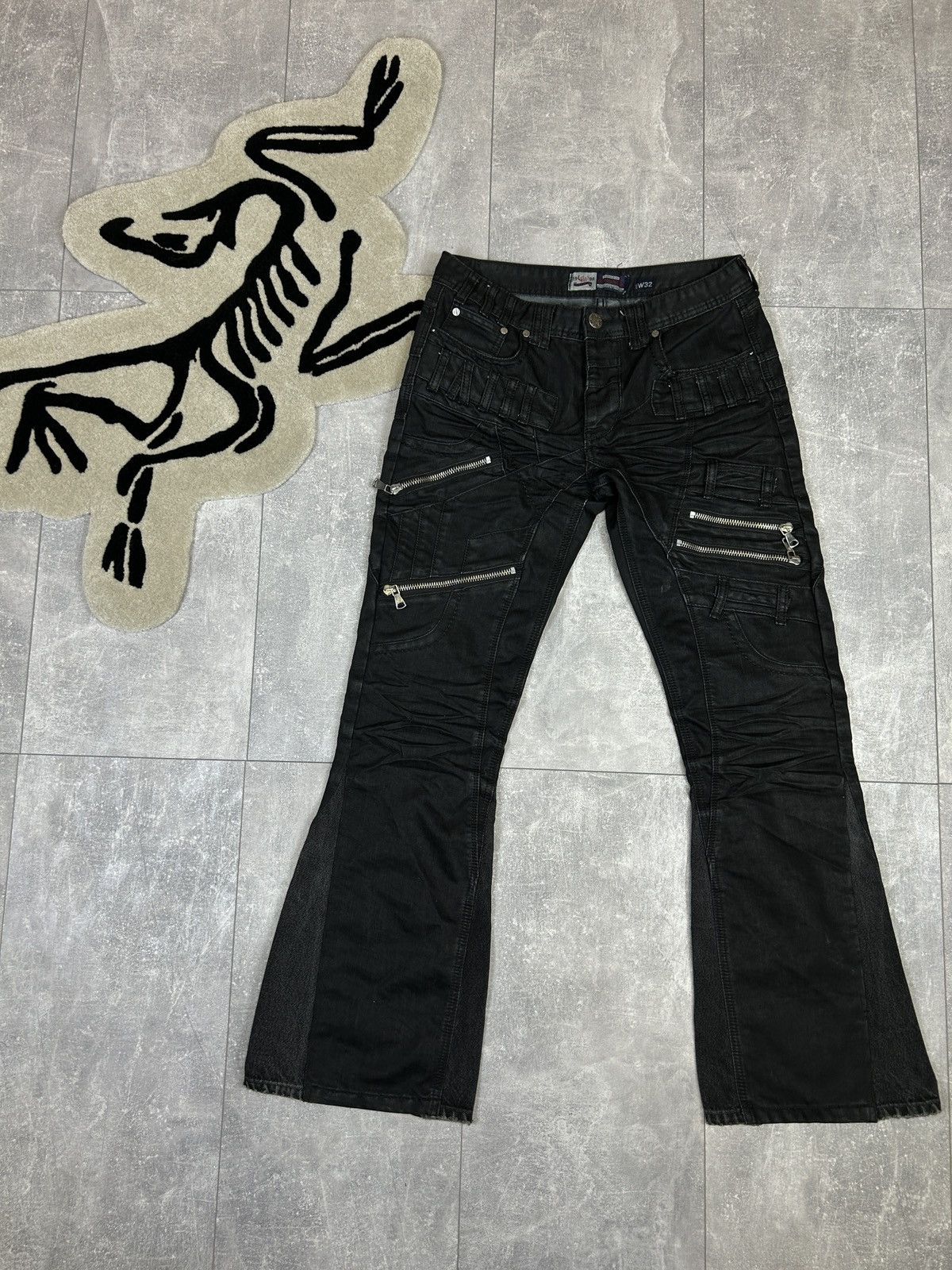 Pre-owned Avant Garde X Vintage Mens Vintage Avant Garde Jeans Japanese Style Denim Y2k In Black