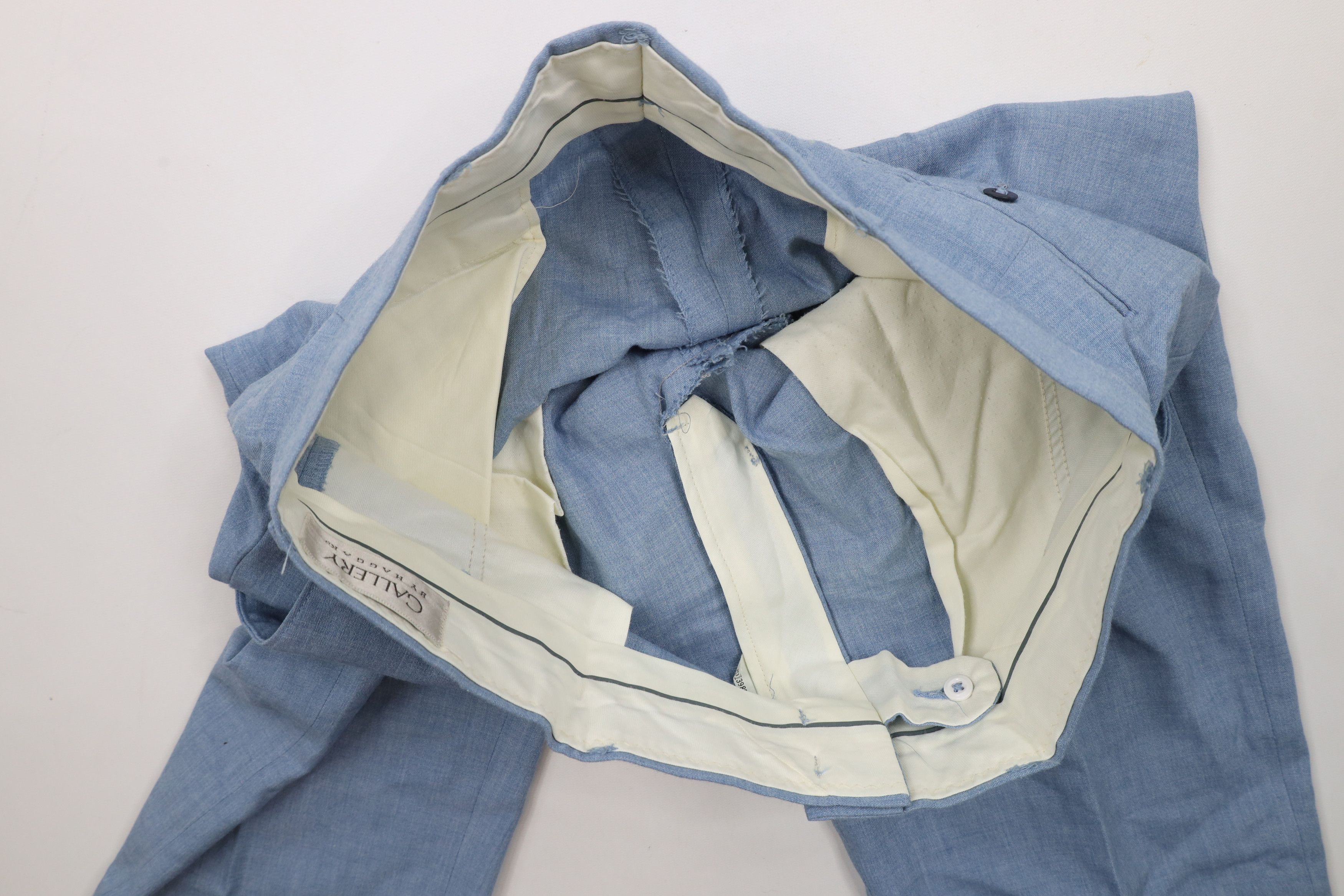 Vintage Vintage 70s Streetwear Flared Wide Leg Chino Pants Blue USA Size US 34 / EU 50 - 9 Thumbnail