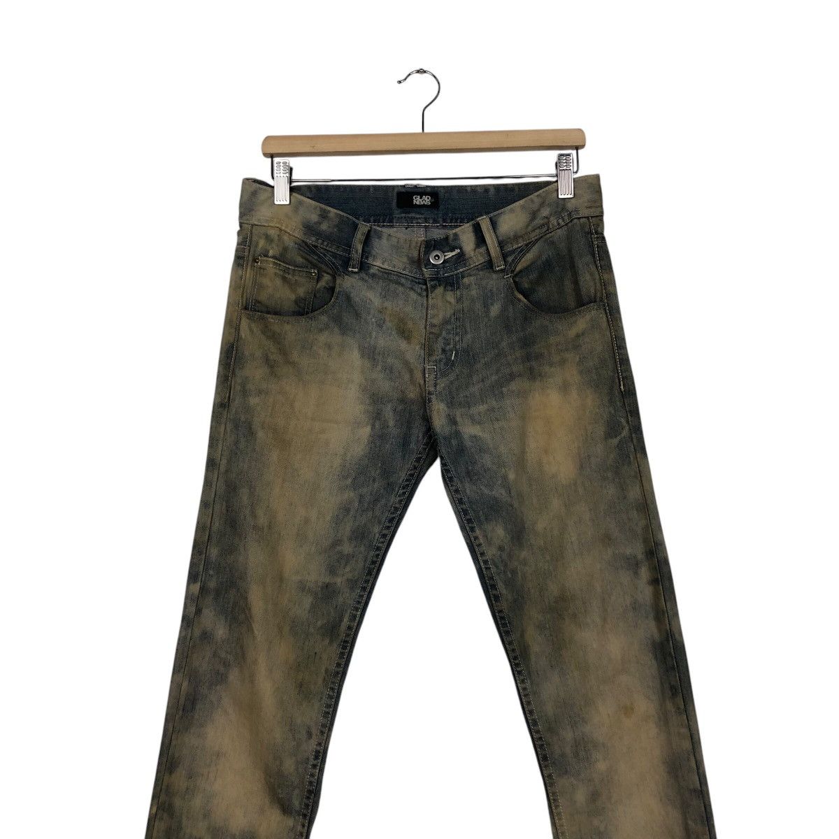Japanese Brand Vintage Skinny Denim Jeans Glad News Acid Wash Issey Miyake Size US 34 / EU 50 - 7 Thumbnail