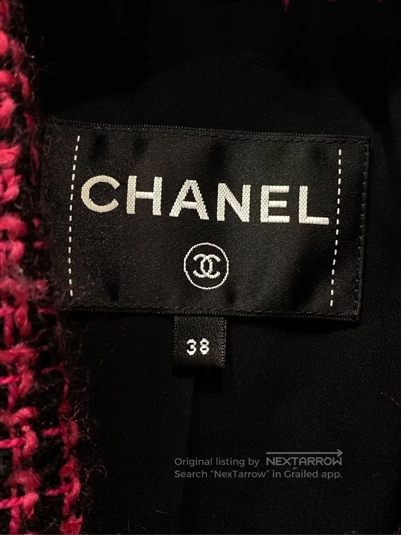 Chanel Chanel 23K Black Red Tweed Jacket. Size US M / EU 48-50 / 2 - 2 Thumbnail