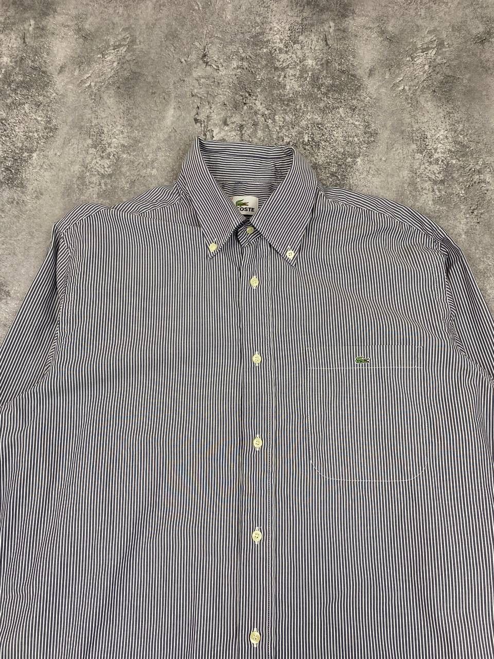 Lacoste Lacoste Men Cotton Shirt Blue White Striped Size S Size US S / EU 44-46 / 1 - 2 Thumbnail
