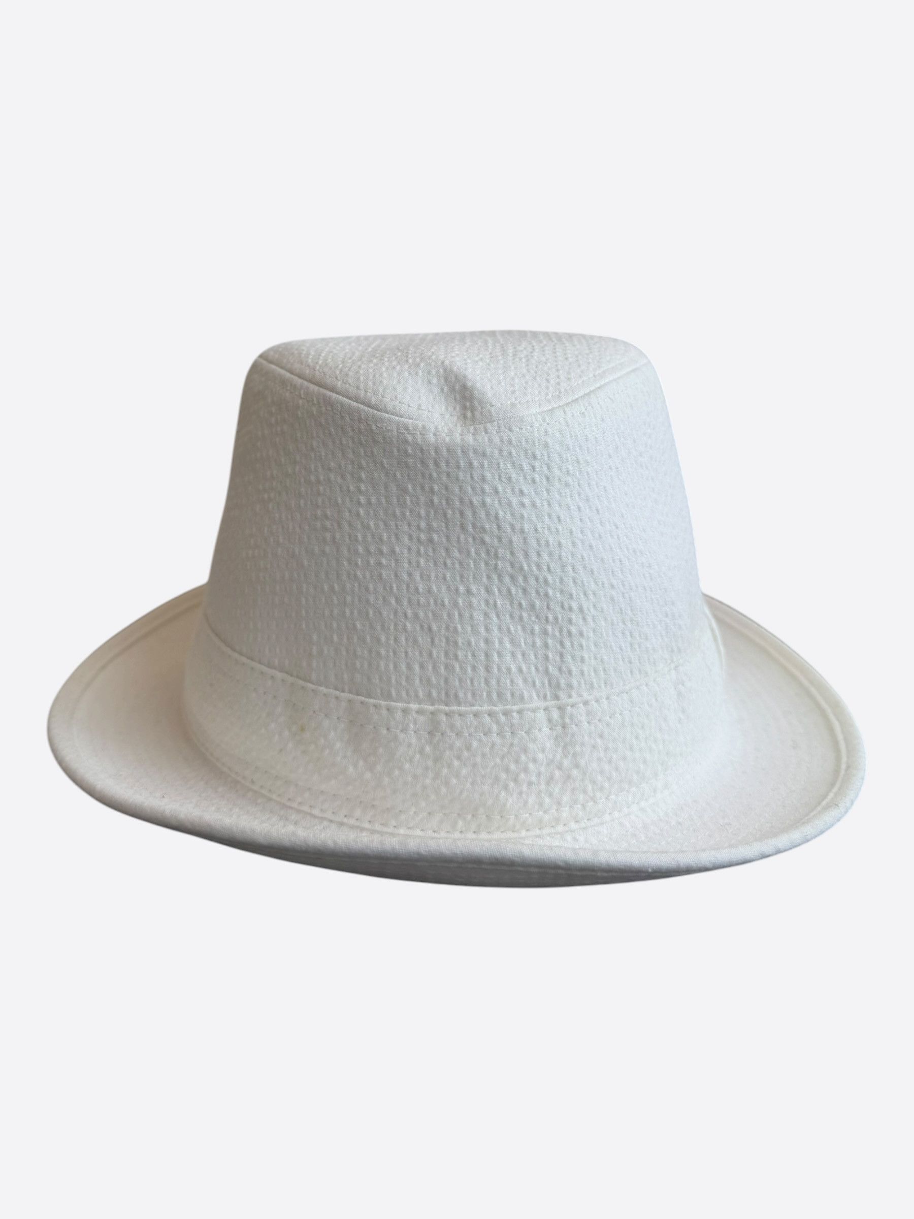 Hermes Hermes White Fedora Size ONE SIZE - 1 Thumbnail