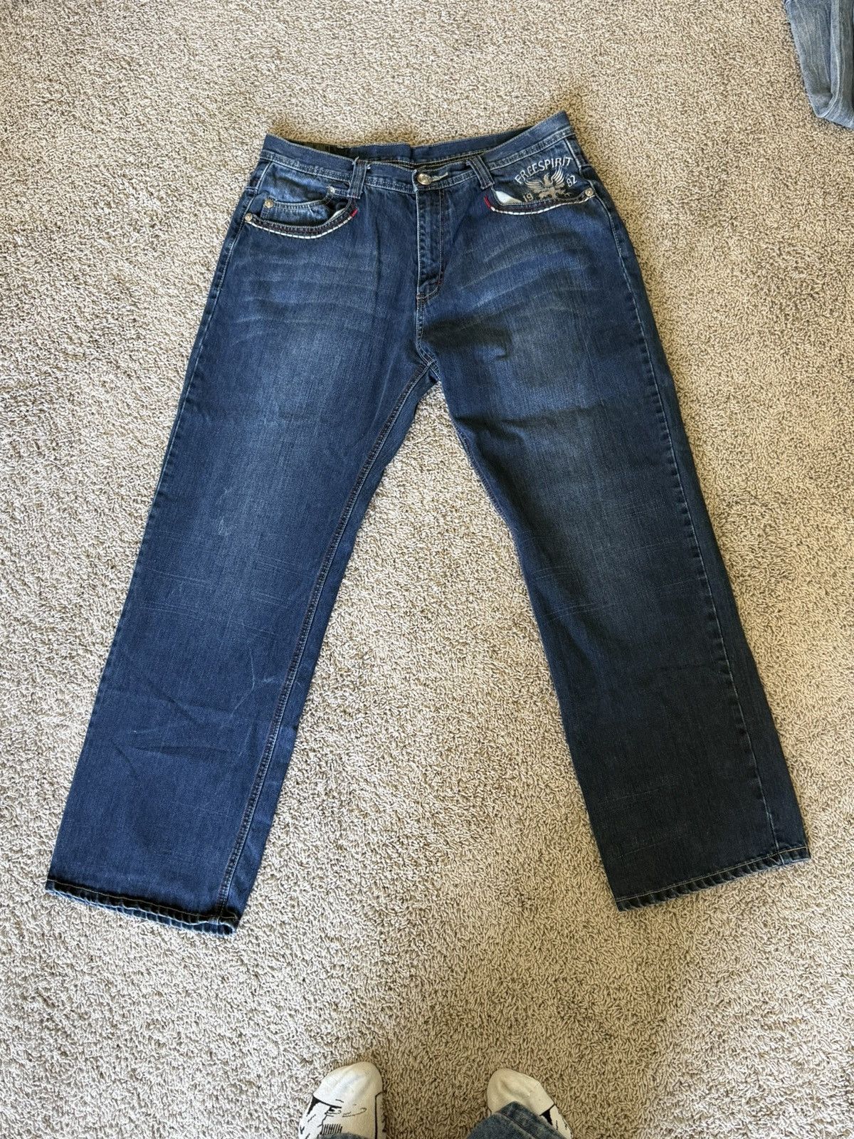 Imperious Imperious y2k vintage grunge faded dark blue jeans size 38 Size US 38 / EU 54 - 3 Thumbnail
