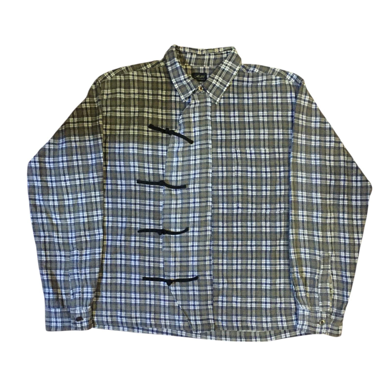 Handmade Mr 118 Chinese Cheongsam Boxy Shirt Flannel Reworked Size M / US 6-8 / IT 42-44 - 1 Thumbnail