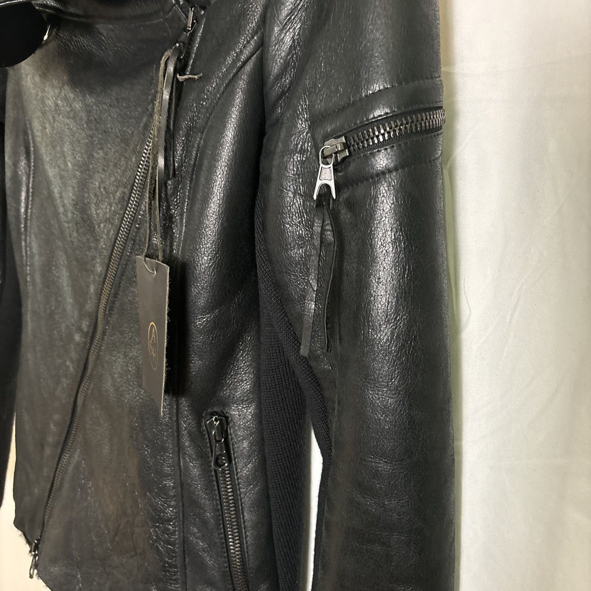 ASH Ash Black Leather Jacket w/ Shearling. Unisex Size 46 w/Tag Size S / US 4 / IT 40 - 5 Thumbnail