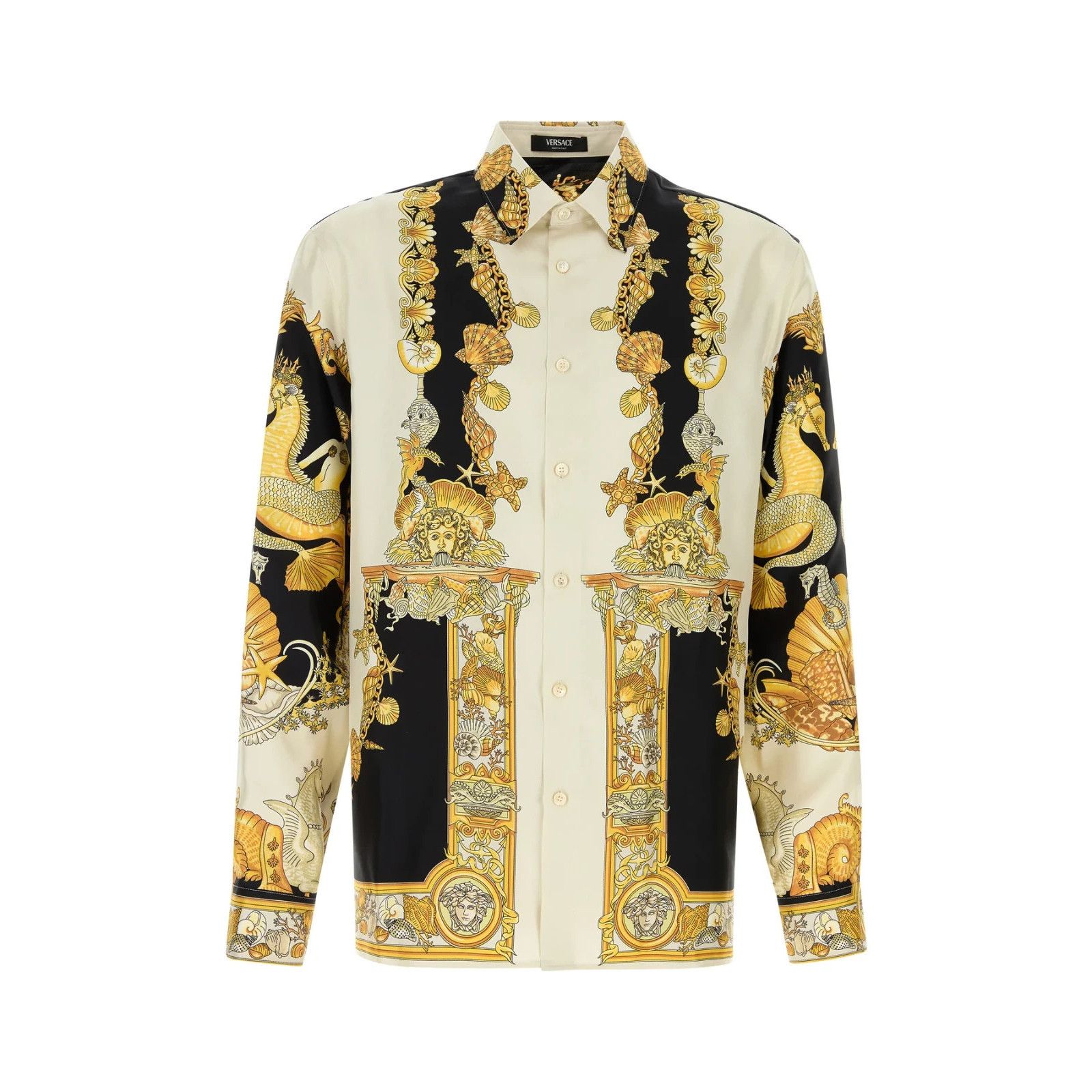 Versace VERSACE Printed Silk Shirt New & Authentic (Men's size:48;) Size US M / EU 48-50 / 2 - 1 Thumbnail