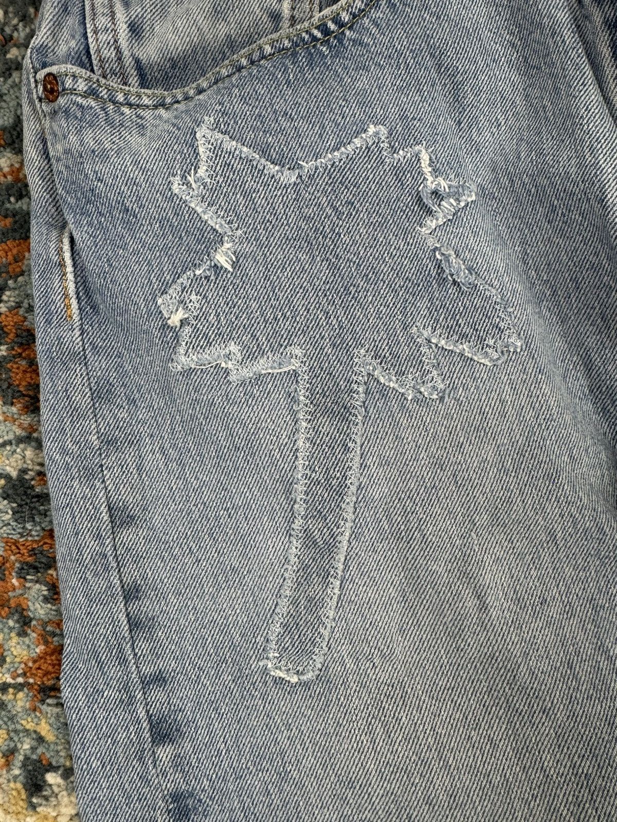 Levi's Vintage y2k Levis custom patchwork denim palm tree slim fit Size US 32 / EU 48 - 9 Thumbnail