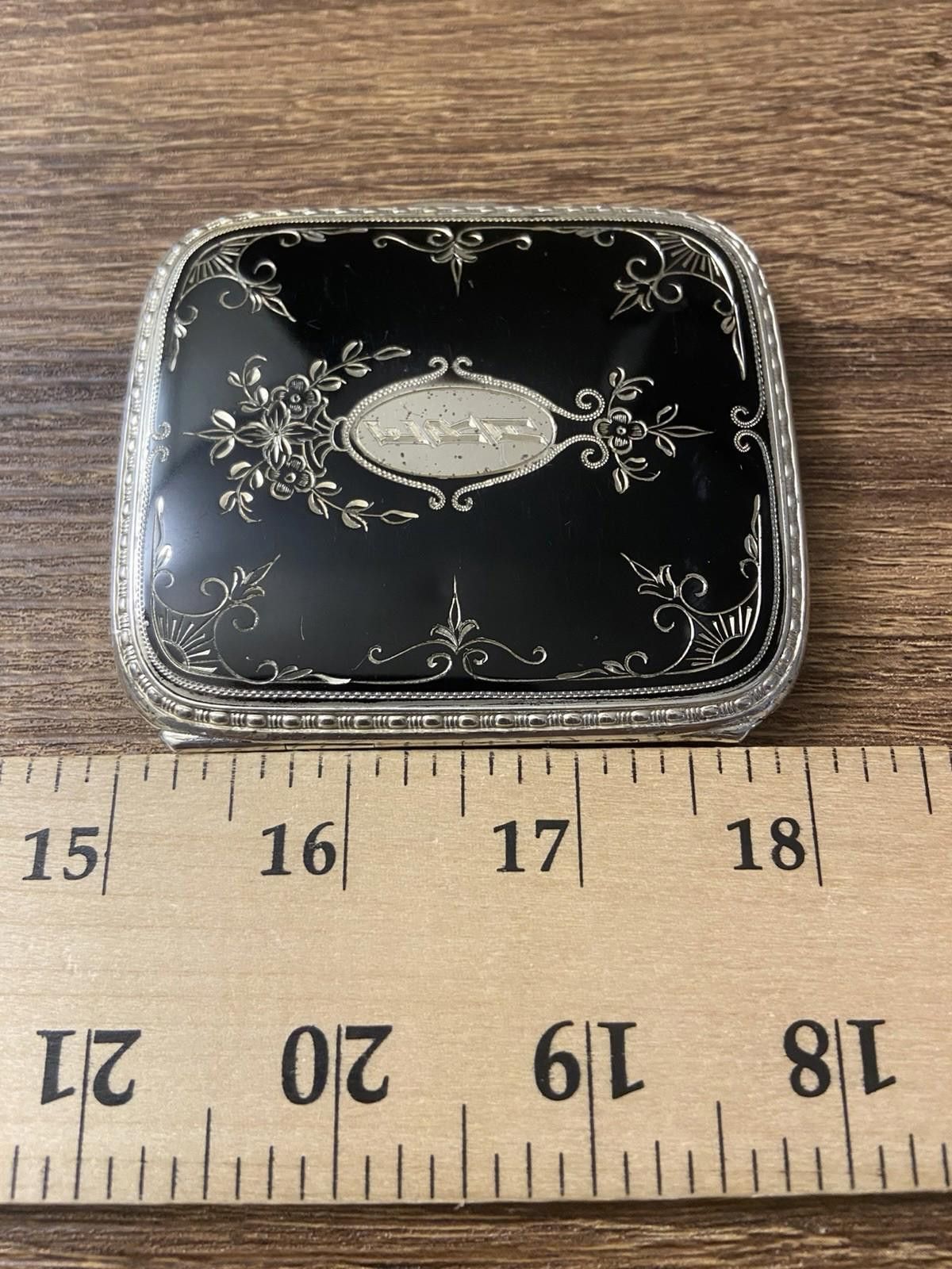 Other 925 Sterling Silver Enamel Floral Etch “ERA” Cigarette Case Size ONE SIZE - 4 Thumbnail