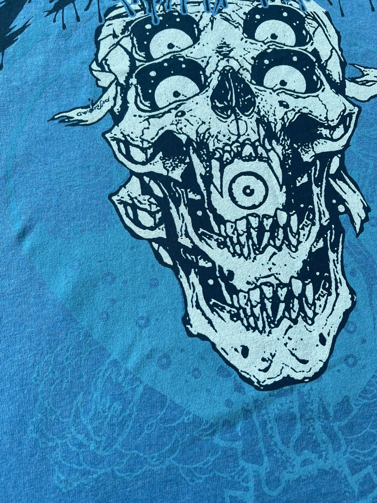 Band Tees Vintage 2010s Metallica Pushead Women Blue T-shirt Size M / US 6-8 / IT 42-44 - 6 Thumbnail