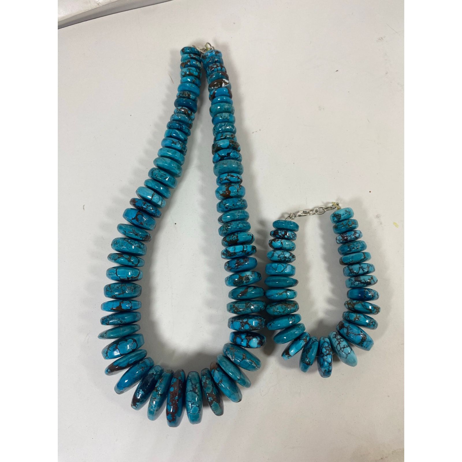 Other Graduated Blue Turquoise NuggetsNecklace and Braclet Size ONE SIZE - 4 Thumbnail