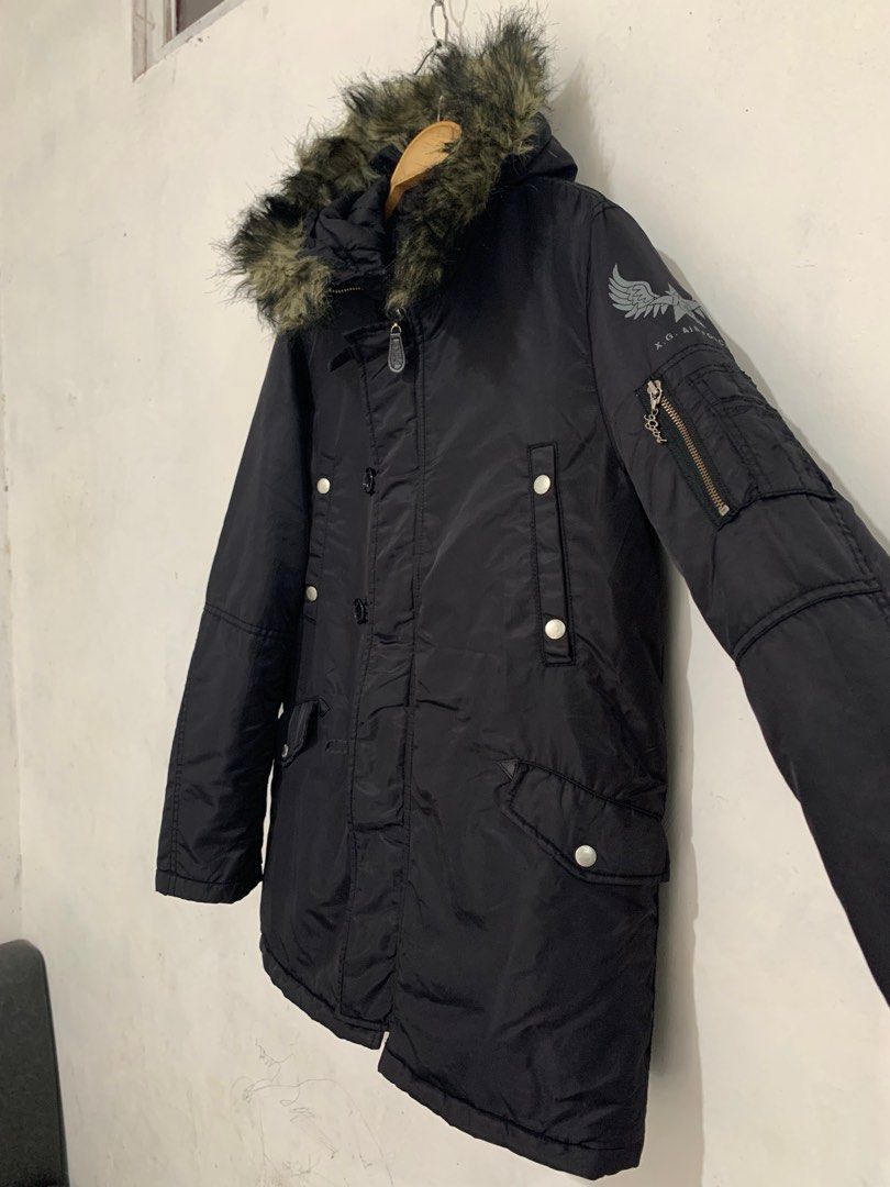 If Six Was Nine × Japanese Brand × Le Grande Bleu (L.G.B.) Vintage X-Girl Military Style Fur Parka Jacket Size M / US 6-8 / IT 42-44 - 3 Thumbnail