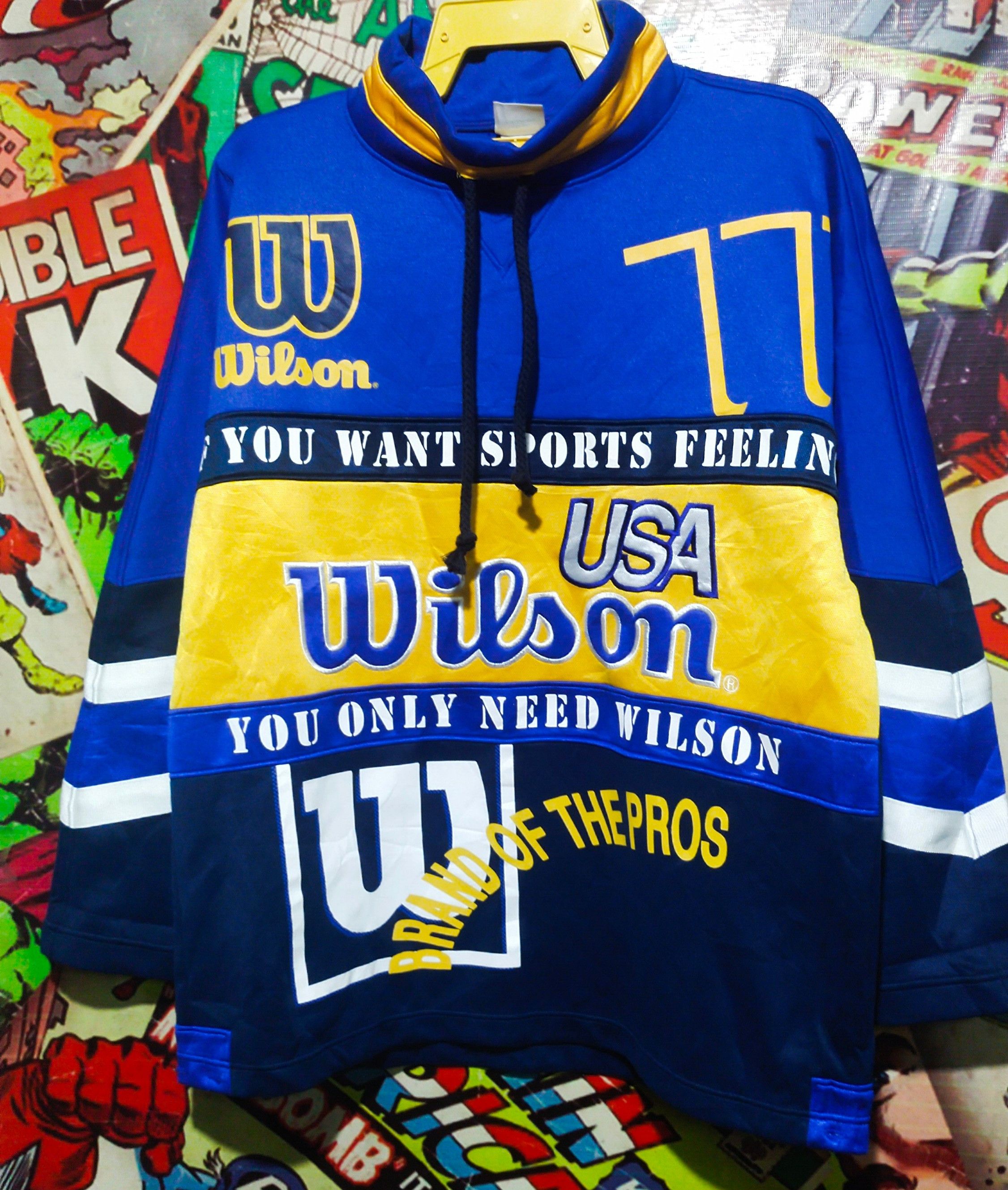 Vintage Vintage Wilson Jersy Size US L / EU 52-54 / 3 - 11 Thumbnail