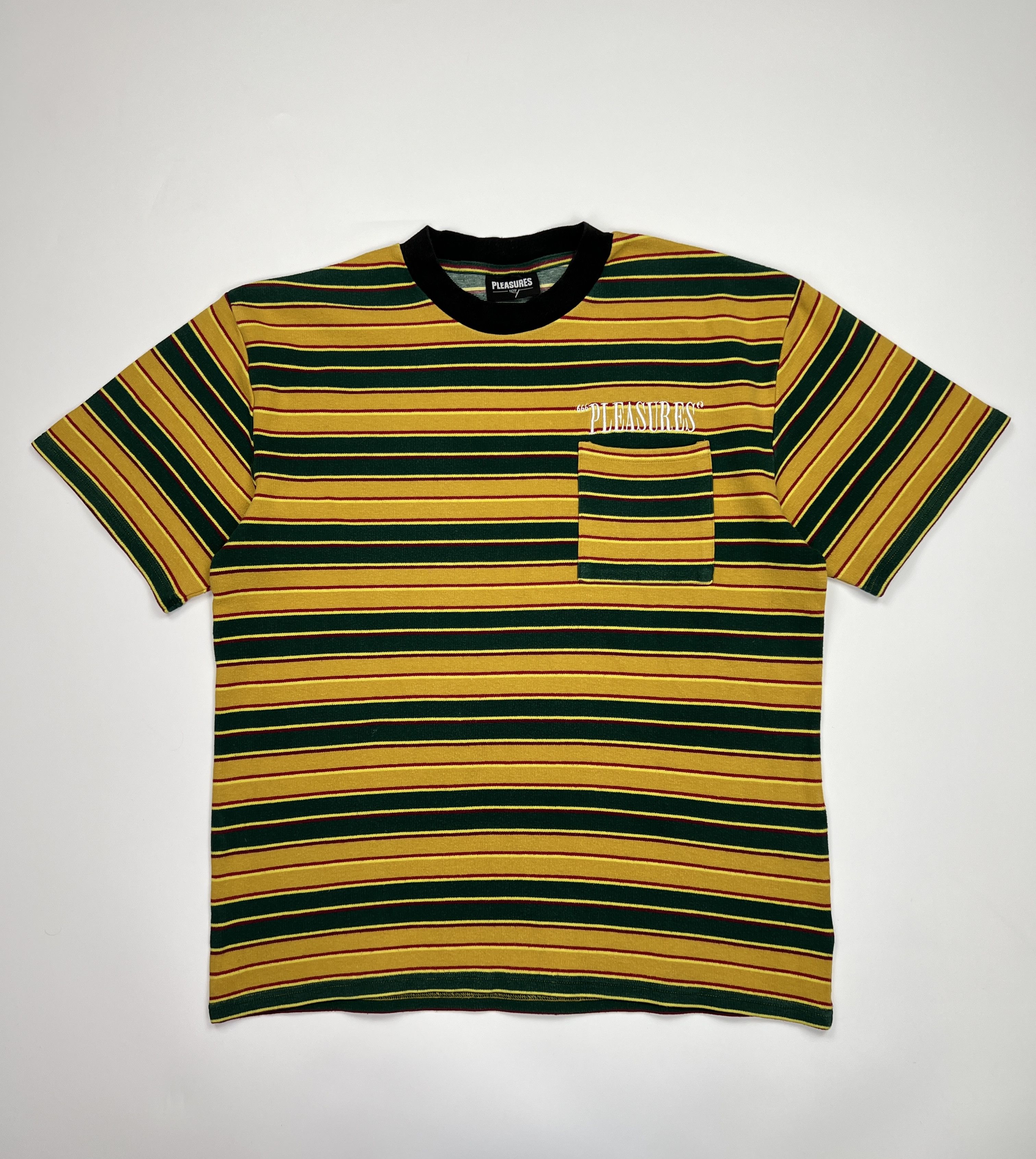 Pleasures Pleasures Now Neavy Cotton T-Shirt Striped Pocket Logo Size US L / EU 52-54 / 3 - 1 Thumbnail