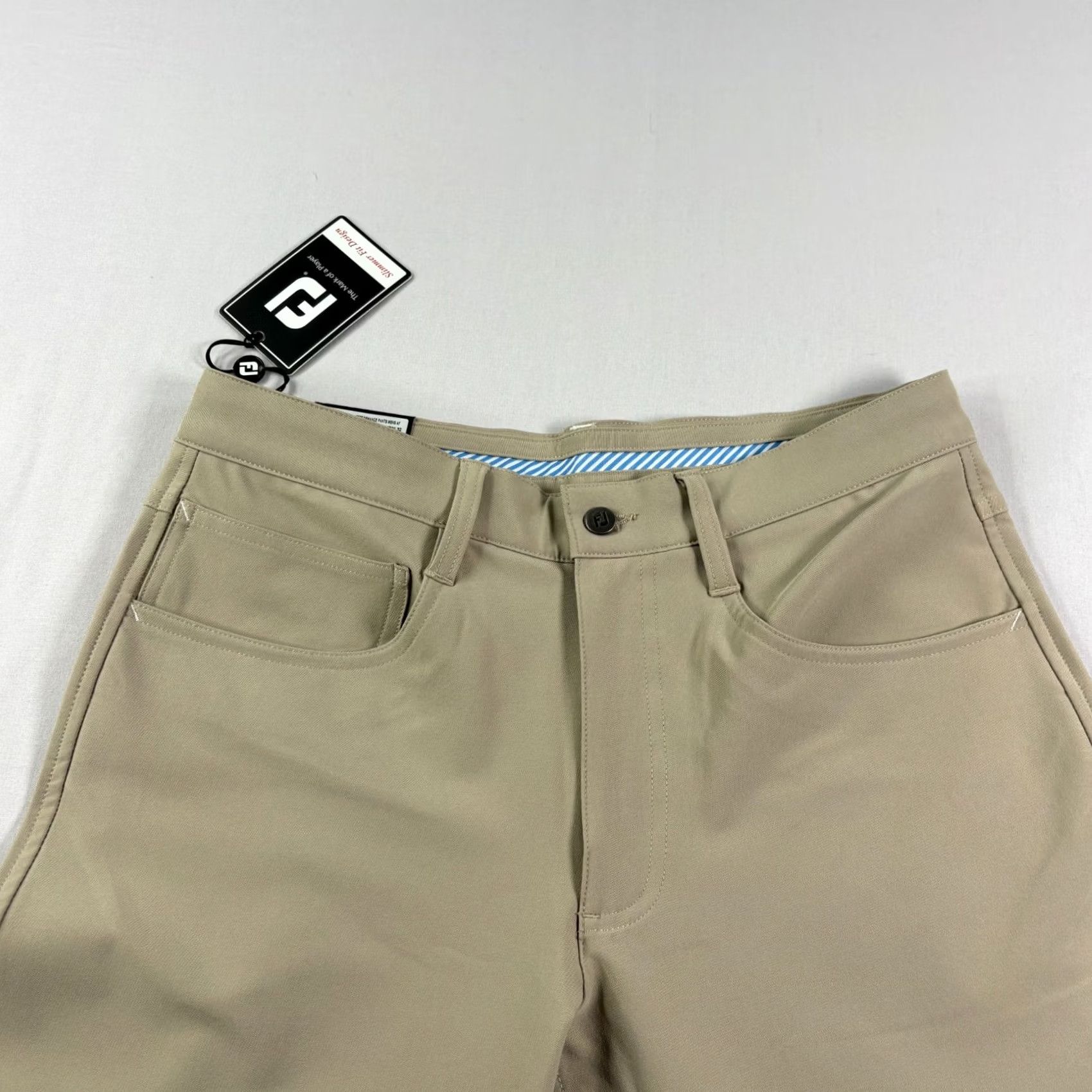 Footjoy FootJoy Pants Mens 30x32 Beige Chino Athletic Stretch NEW Athletic Fit Flat Front Casual 30 Jeans? Size US 30 / EU 46 - 2 Thumbnail