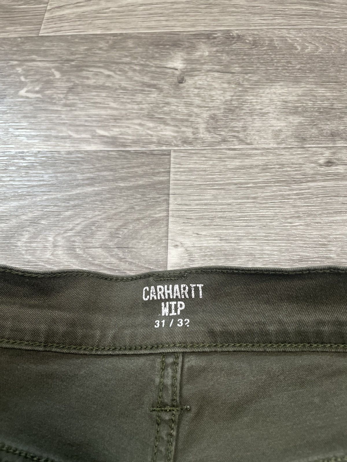 Carhartt Vintage Carhartt Klondike Pants Dark Green Leather Logo Y2K Size US 31 - 10 Thumbnail