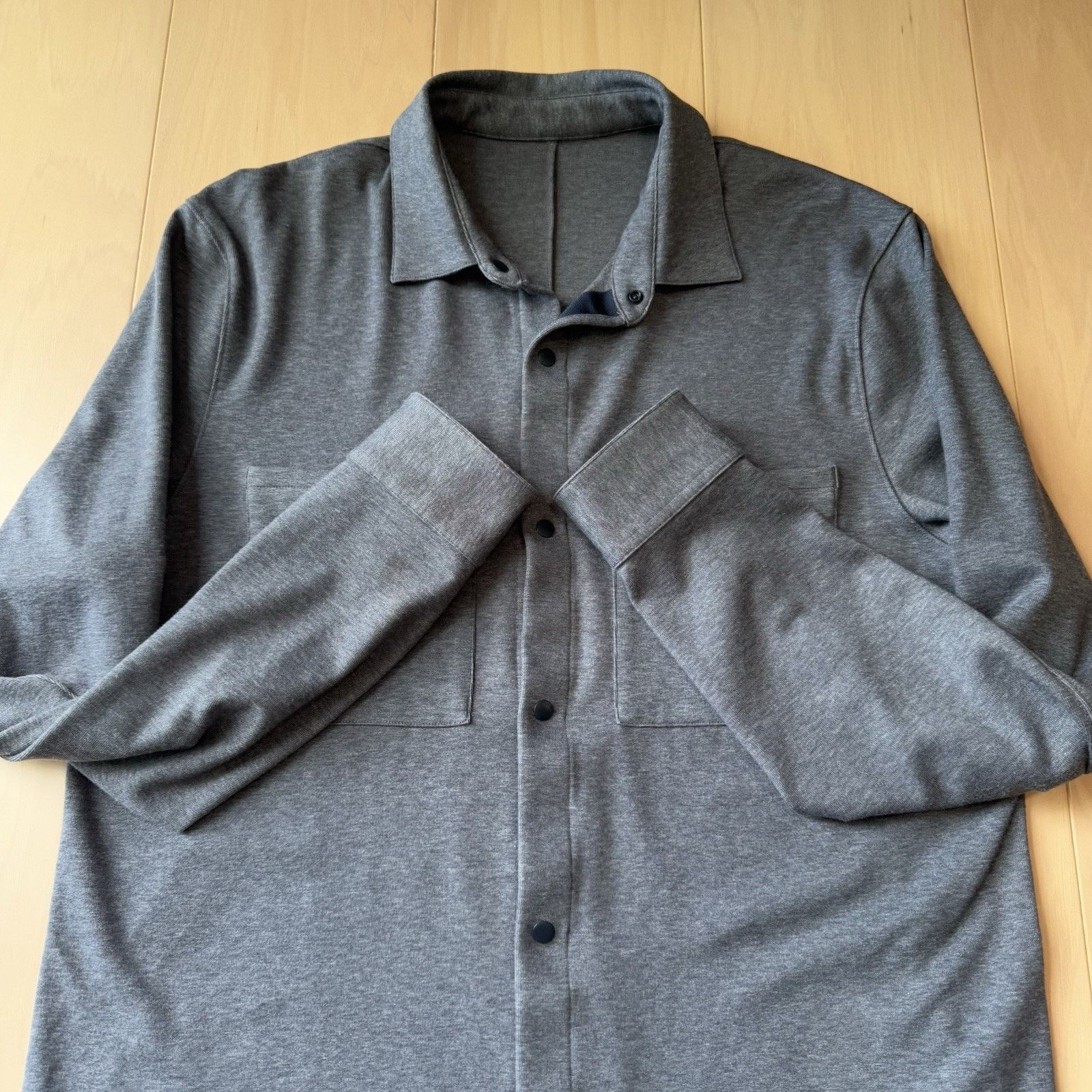Lululemon Lululemon Snap Shirt M Blue Gray Casual Golf Button Up Size US M / EU 48-50 / 2 - 4 Thumbnail